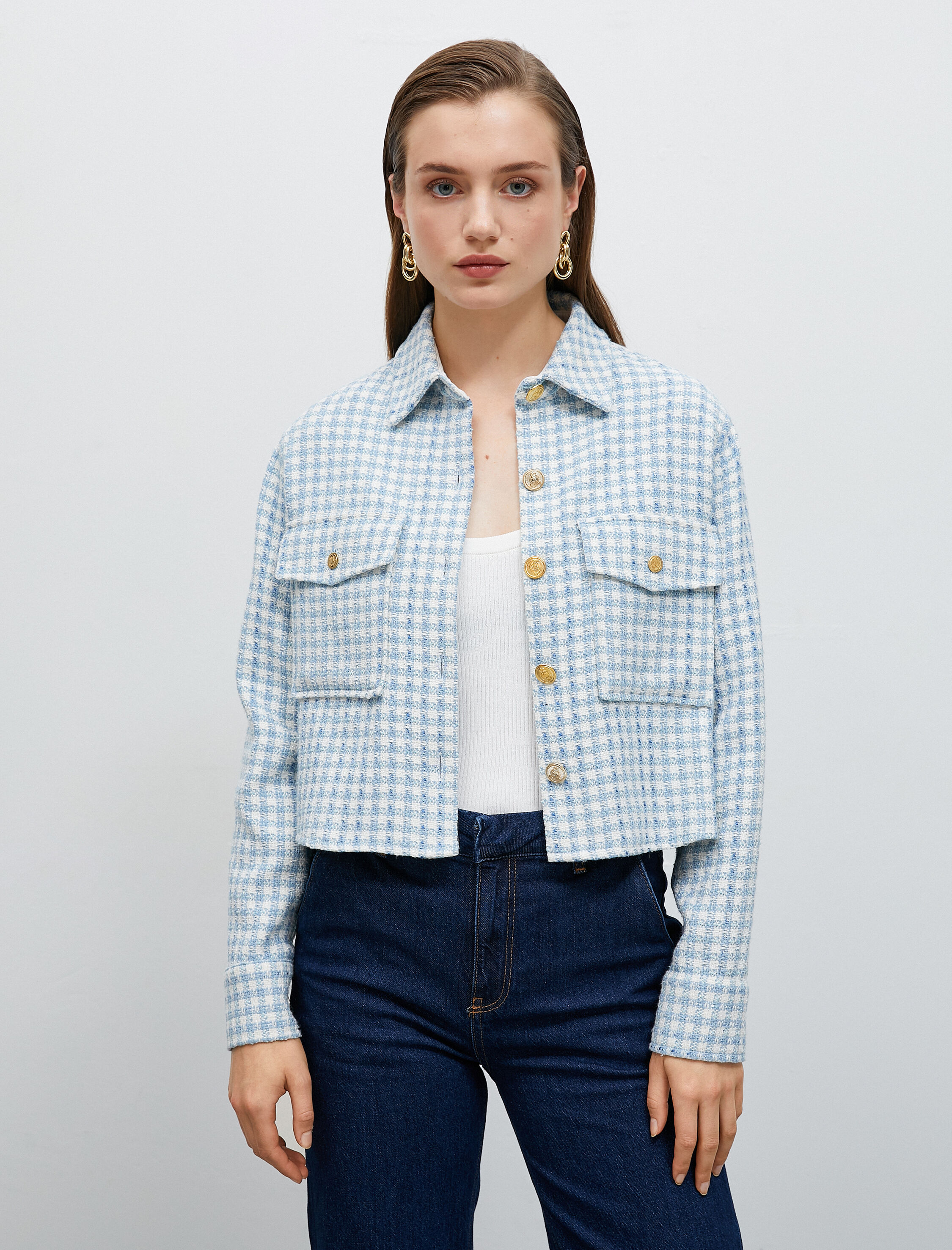   Tüvit Ceket Cepli Arma Düğmeli