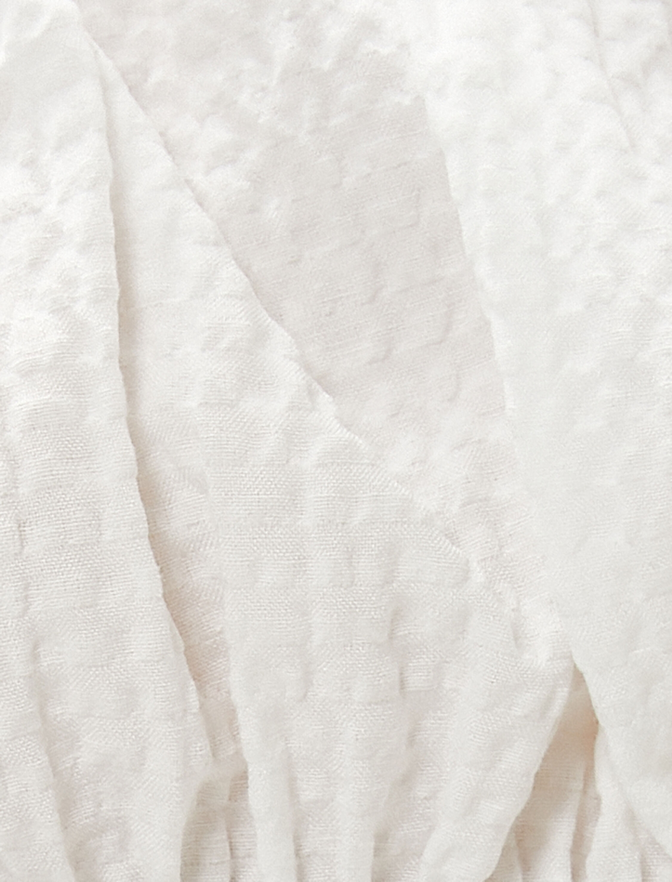   Crop Madonna Yaka Bluz Omzu Açık Kısa Kollu Fırfırlı Dokulu