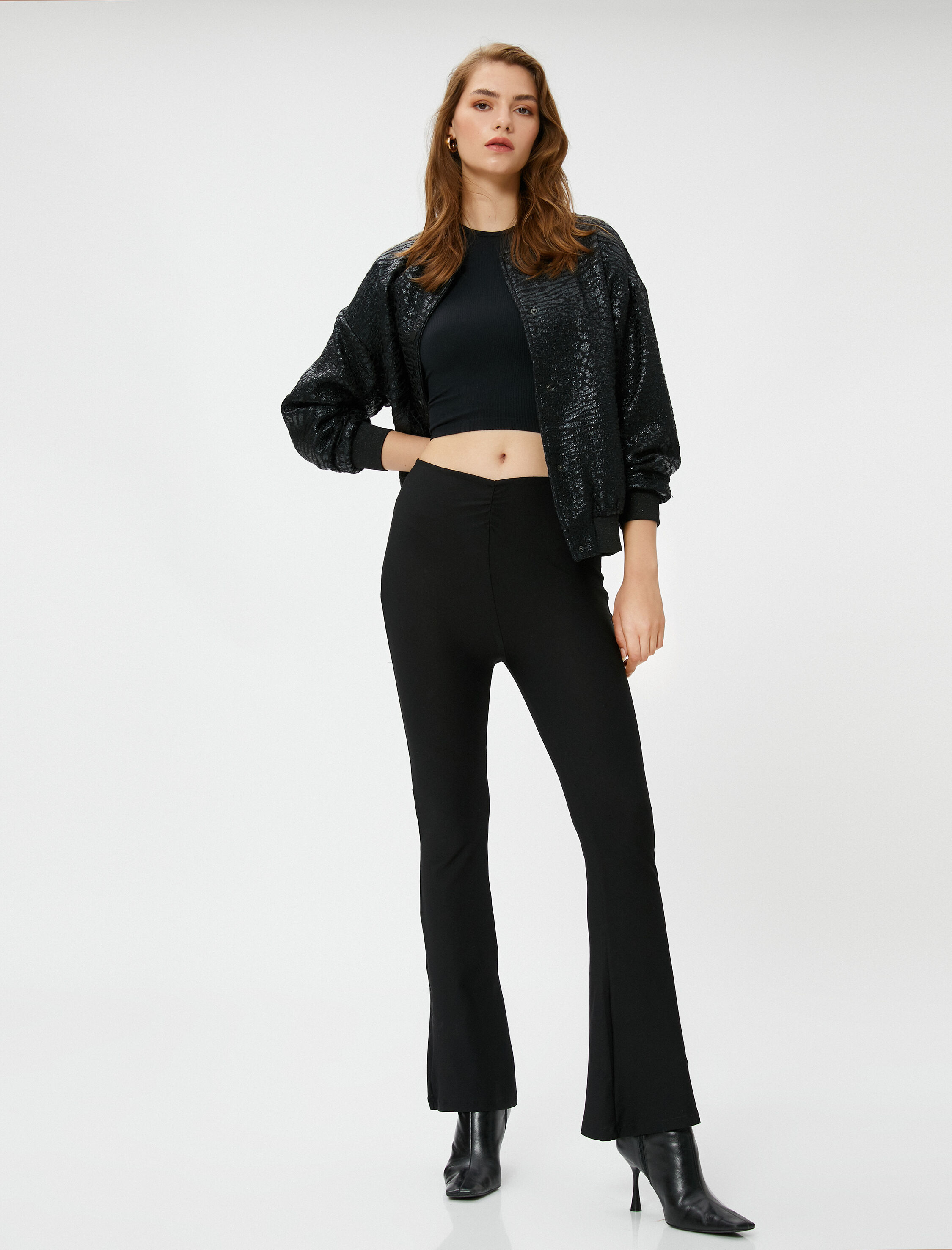   İspanyol Paça Tayt Normal Bel