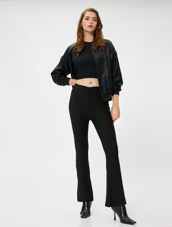  İspanyol Paça Tayt Normal Bel