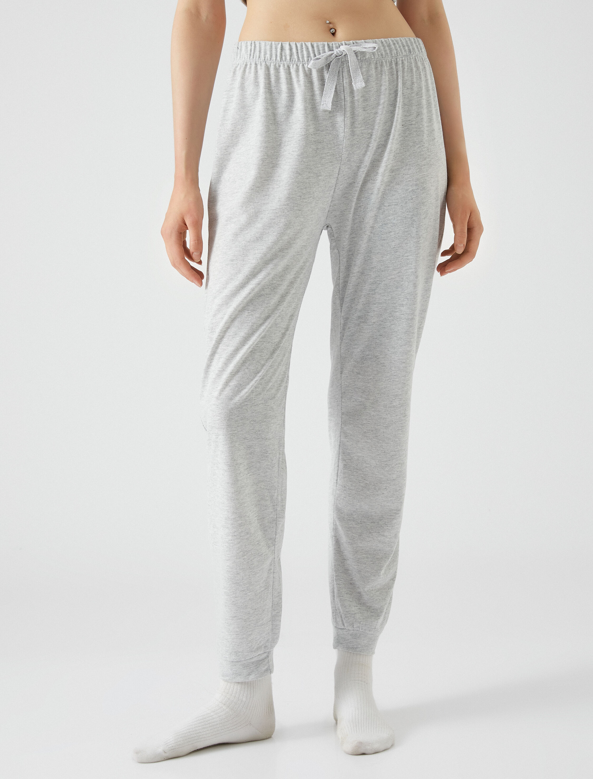   Jogger Pijama Altı Beli Lastikli Rahat Kesim
