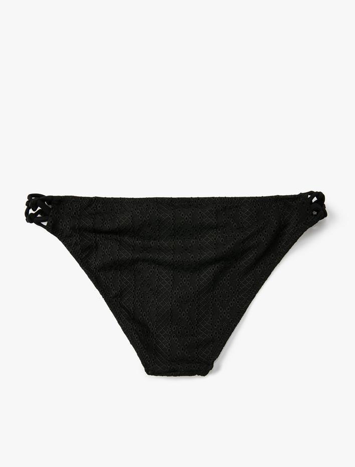  Fisto İşlemeli Bikini Altı Yanları Biye Detaylı Normal Bel