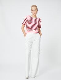 Basic Pamuklu Tişört Kısa Kollu