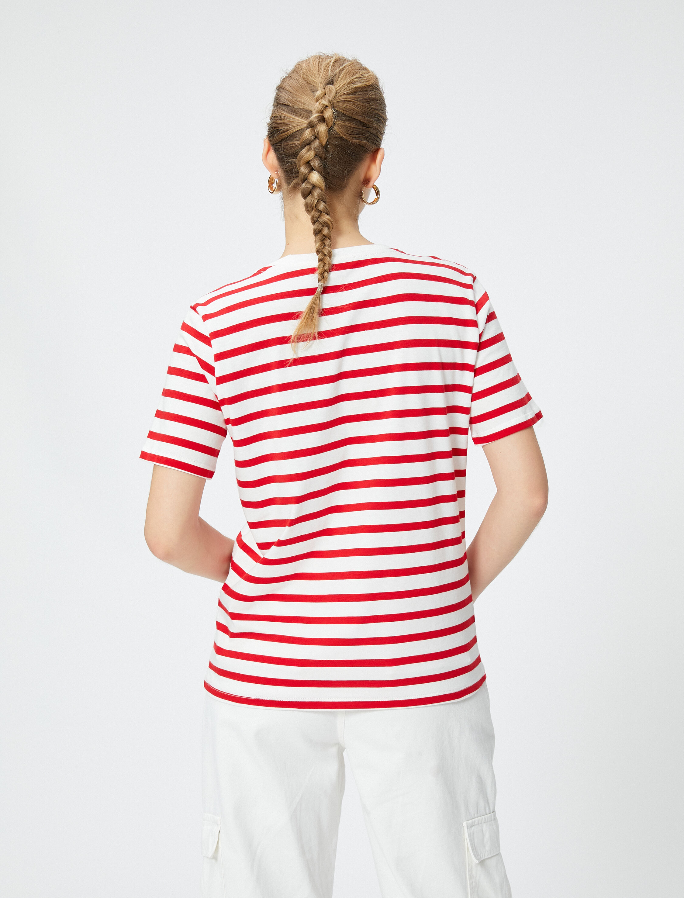   Basic Pamuklu Tişört Kısa Kollu