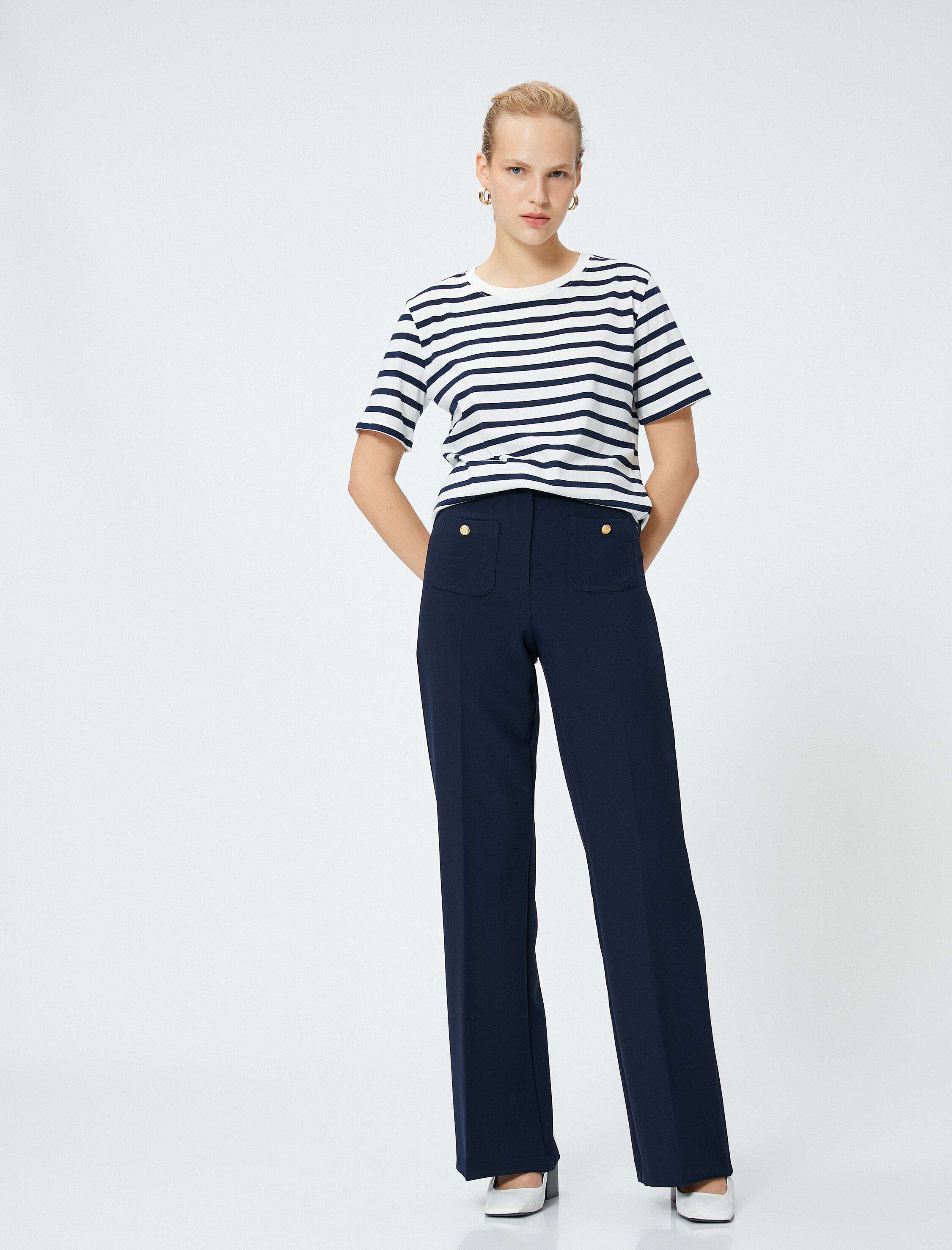   Basic Pamuklu Tişört Kısa Kollu