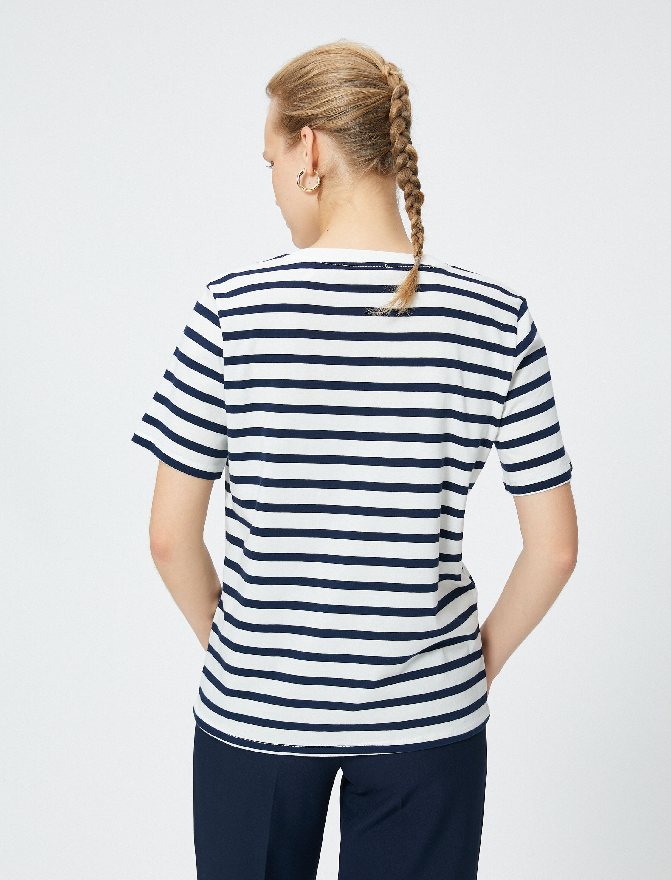   Basic Pamuklu Tişört Kısa Kollu