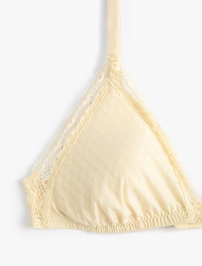  Balensiz Sütyen Dolgusuz Dokulu Dantelli