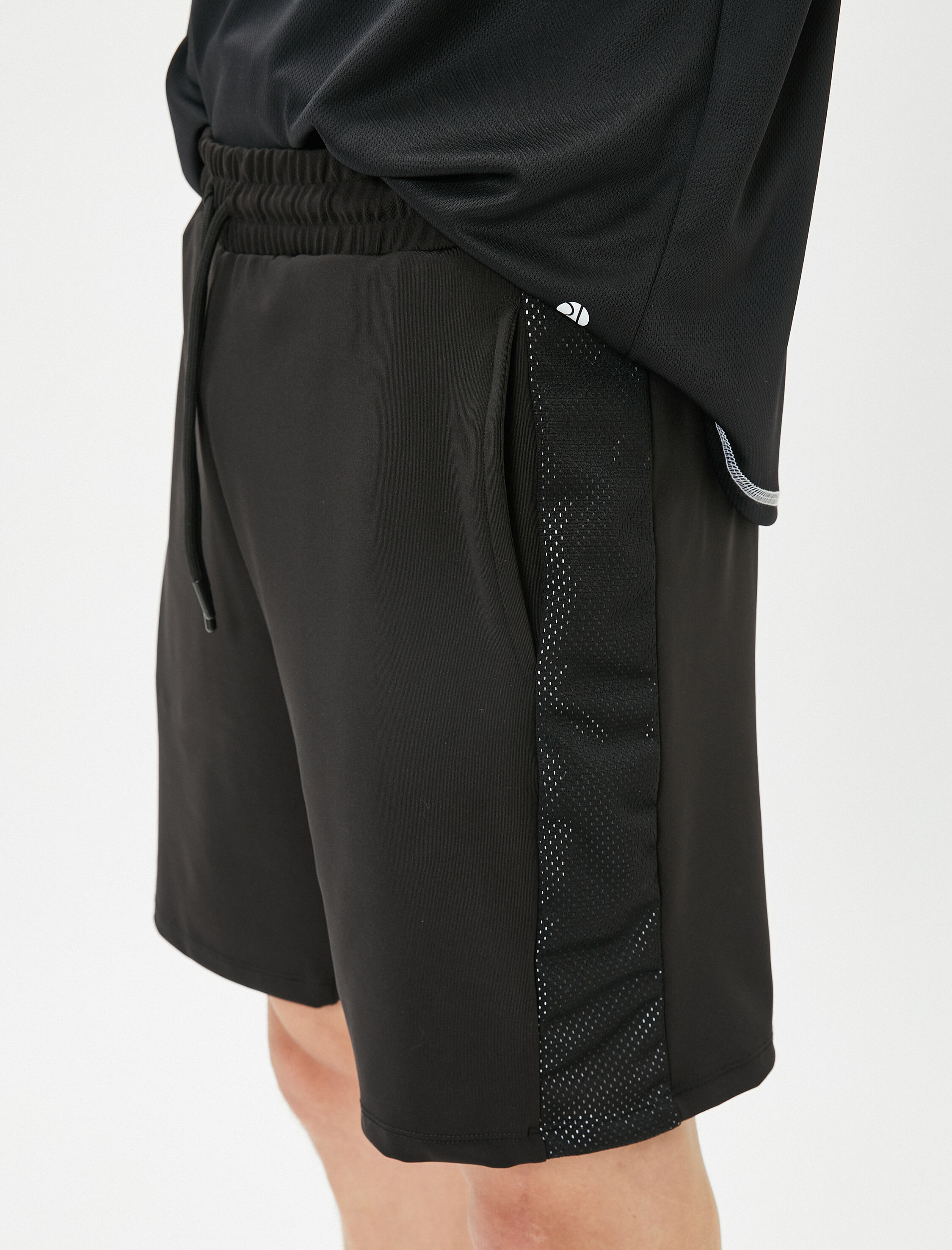   Spor Şort Beli Bağcıklı Cep Detaylı Baskılı