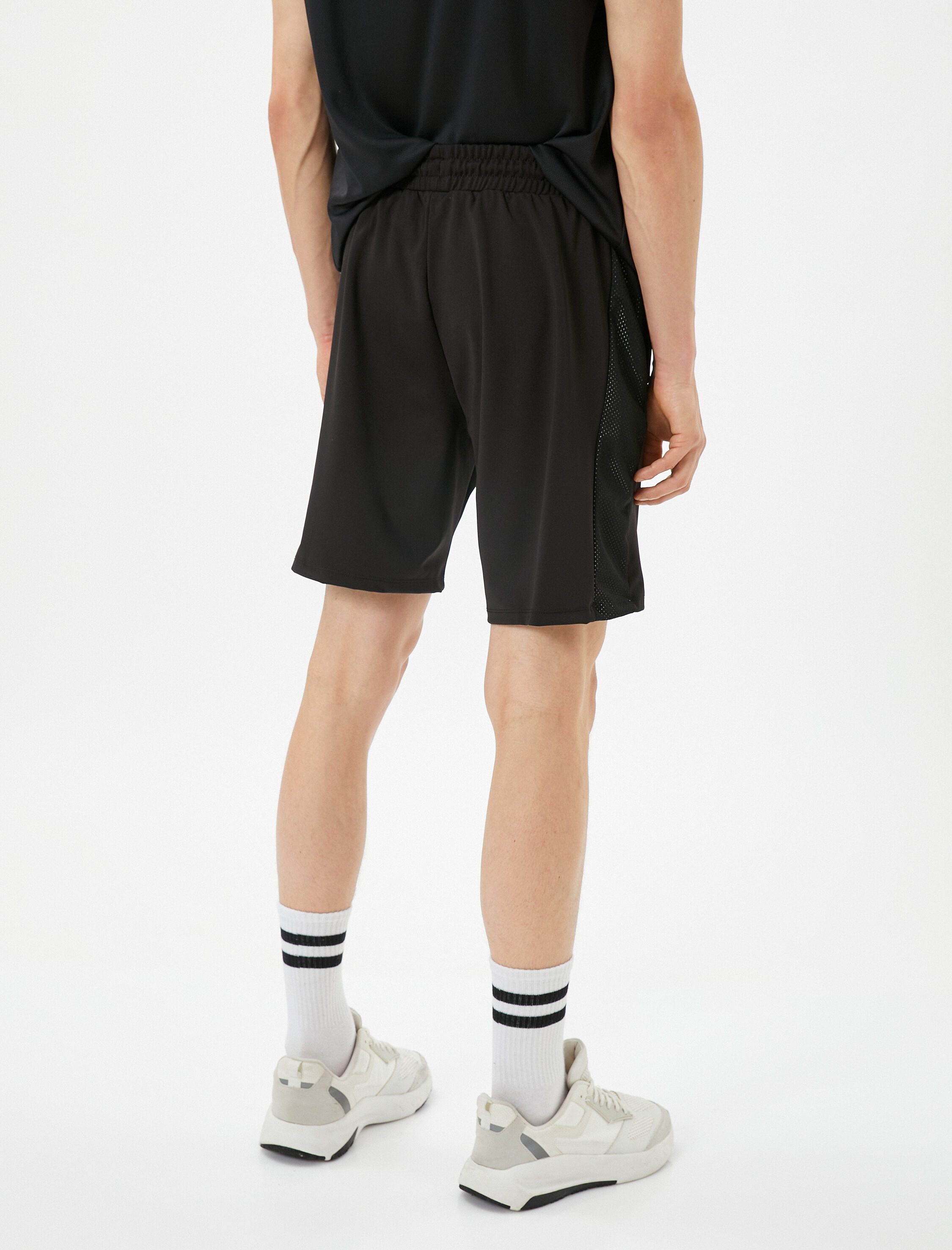   Spor Şort Beli Bağcıklı Cep Detaylı Baskılı