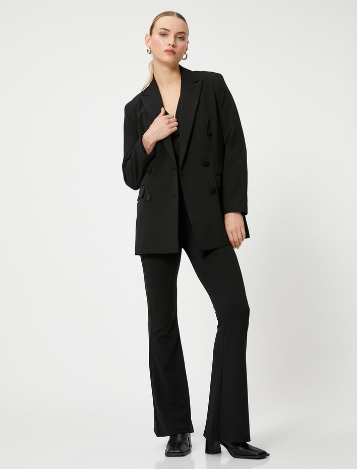  İspanyol Paça Tayt Yüksek Bel