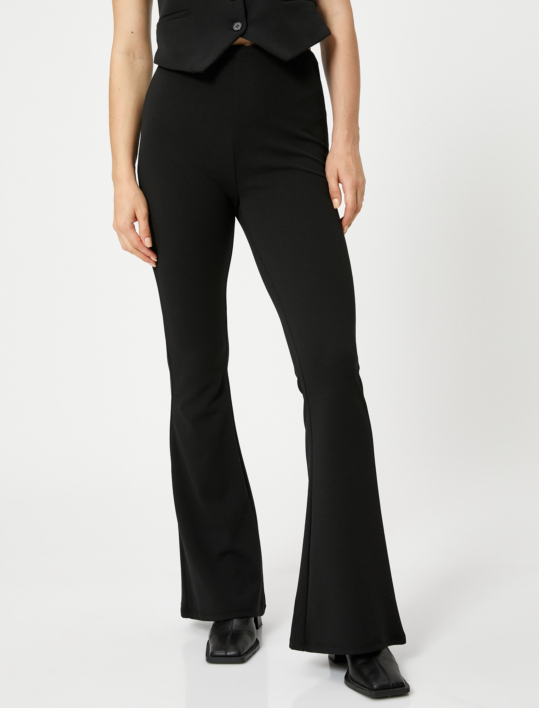   İspanyol Paça Tayt Yüksek Bel