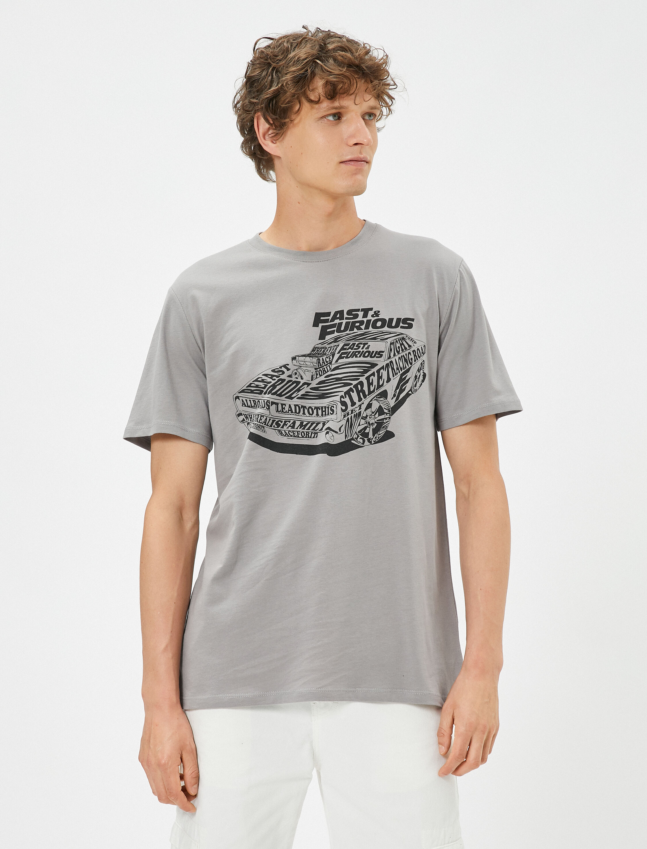   Fast and Furious Slim Fit Tişört Lisanslı Baskılı