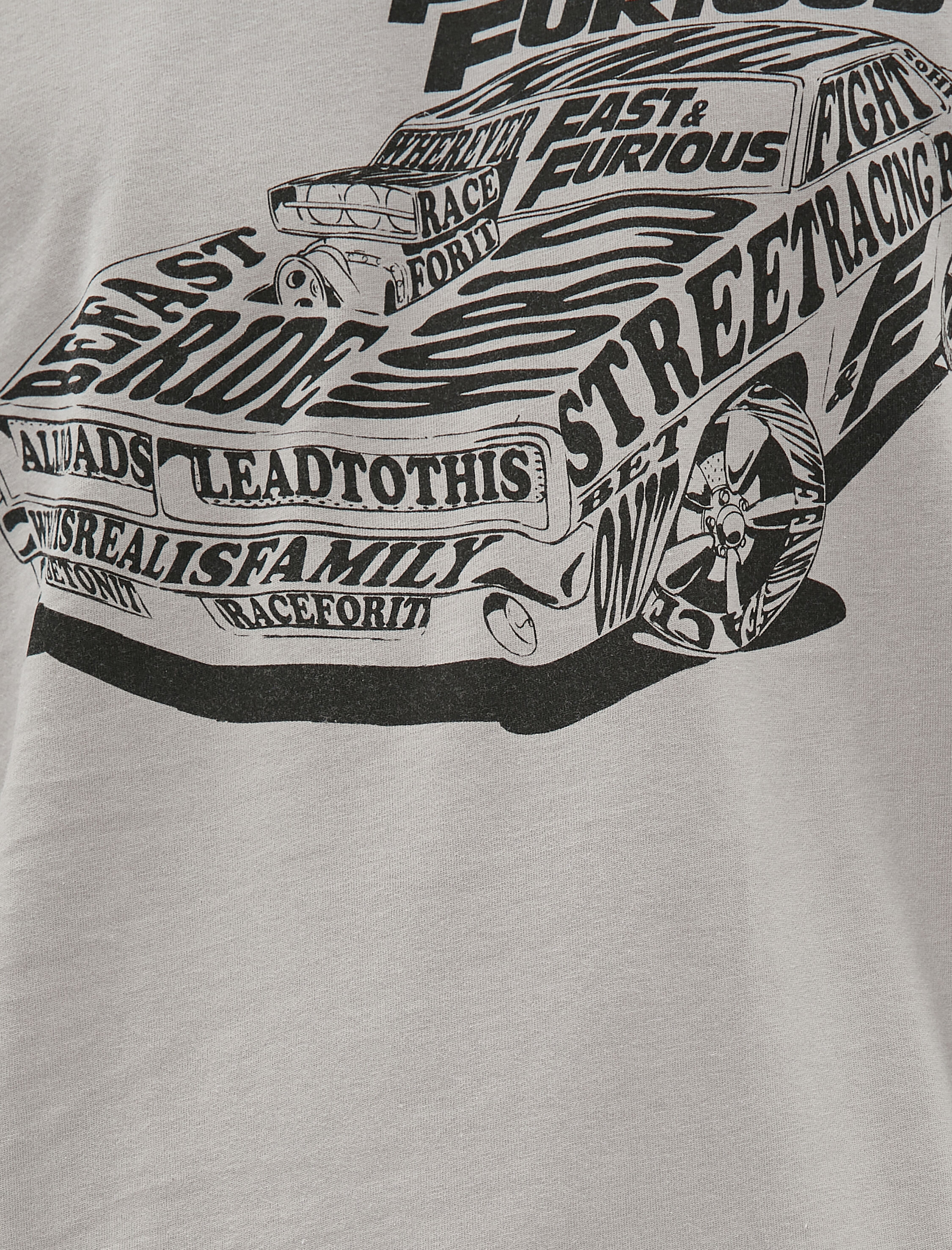   Fast and Furious Slim Fit Tişört Lisanslı Baskılı