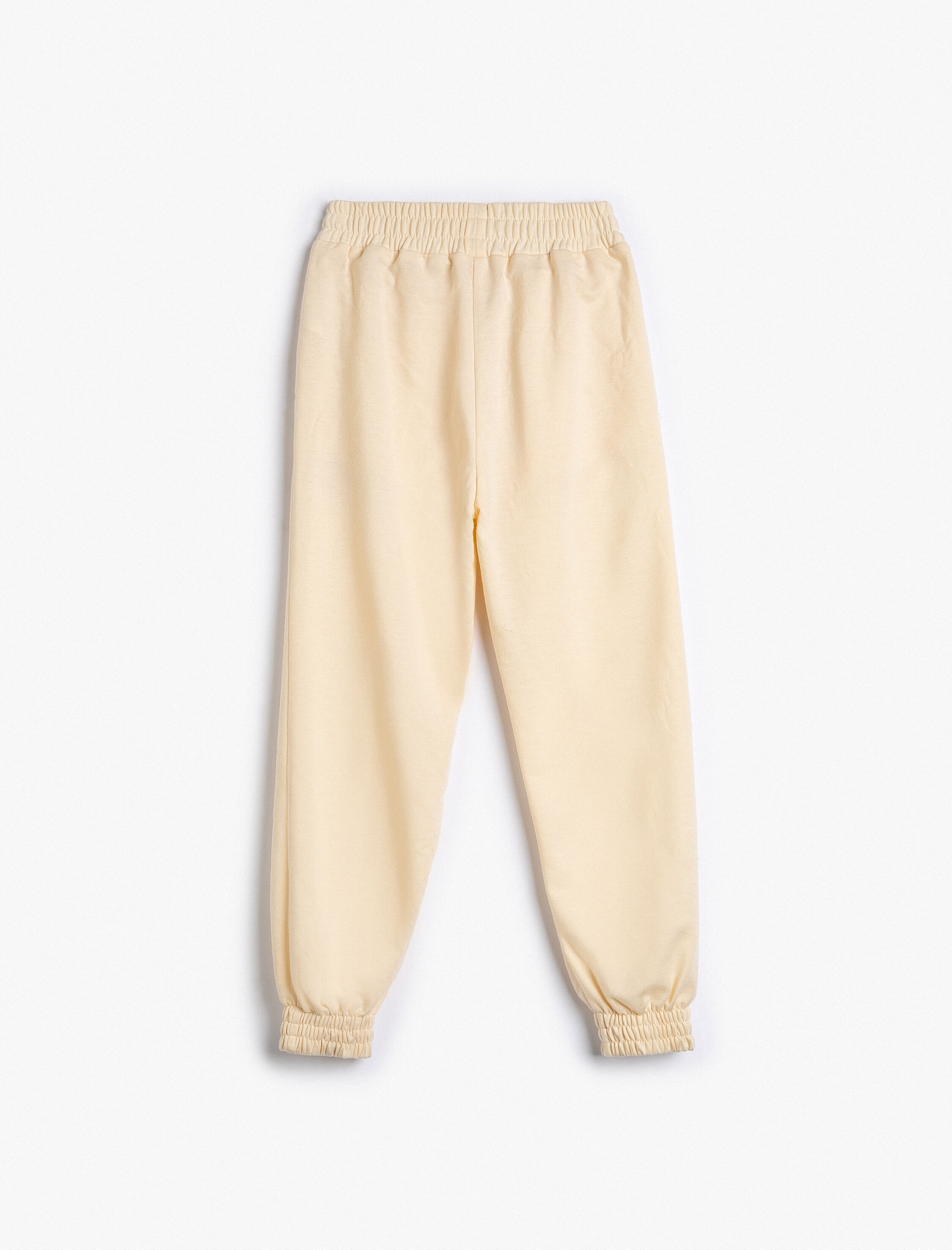  Kız Çocuk Jogger Eşofman Altı Beli Lastikli Cepli Baskı Detaylı