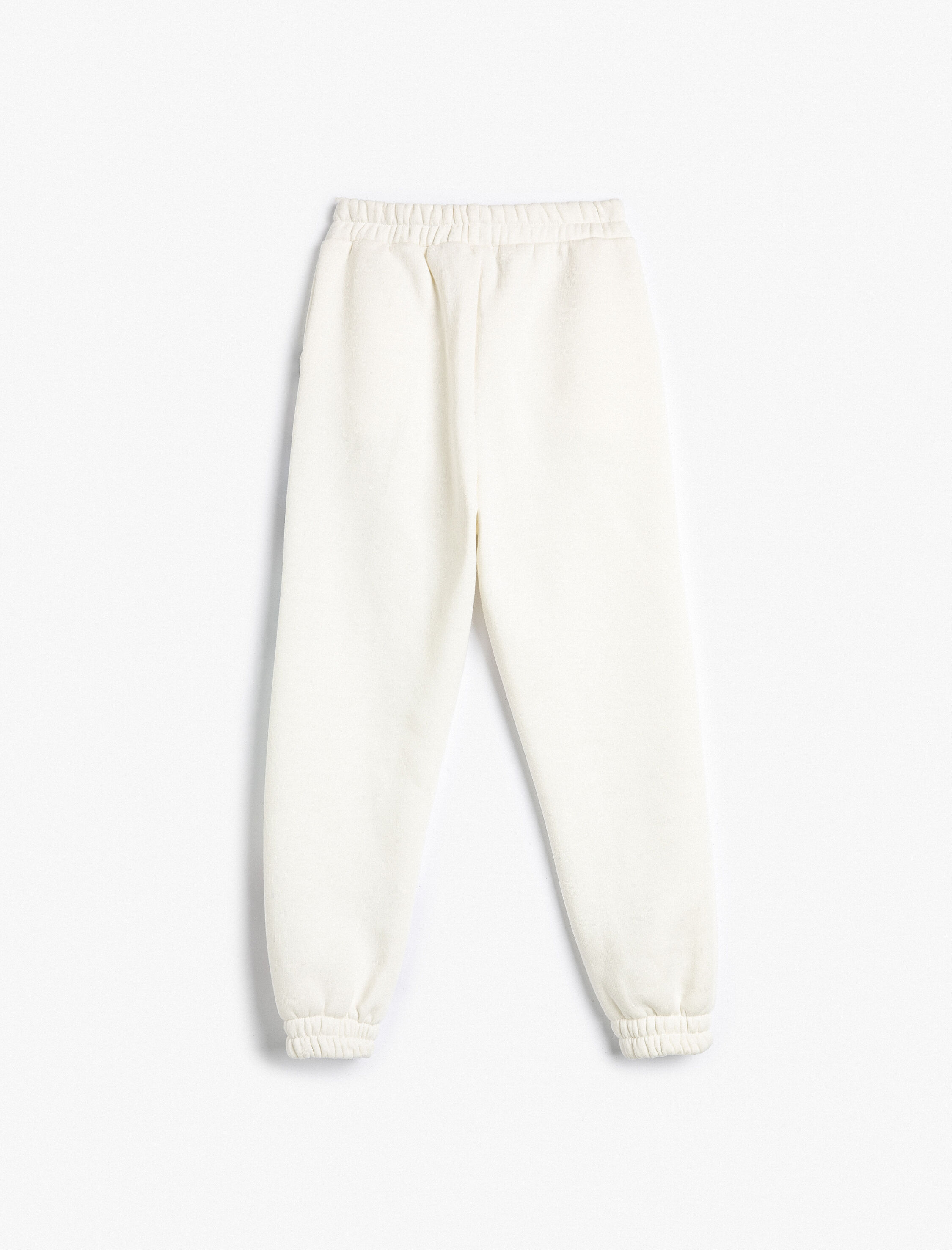  Kız Çocuk Jogger Eşofman Altı Beli Bağlamalı Cepli Grafiti Baskılı Şardonlu