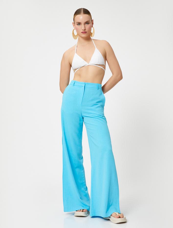  Koton X Şahika Ercümen - Keten Karışımlı Palazzo Pantolon