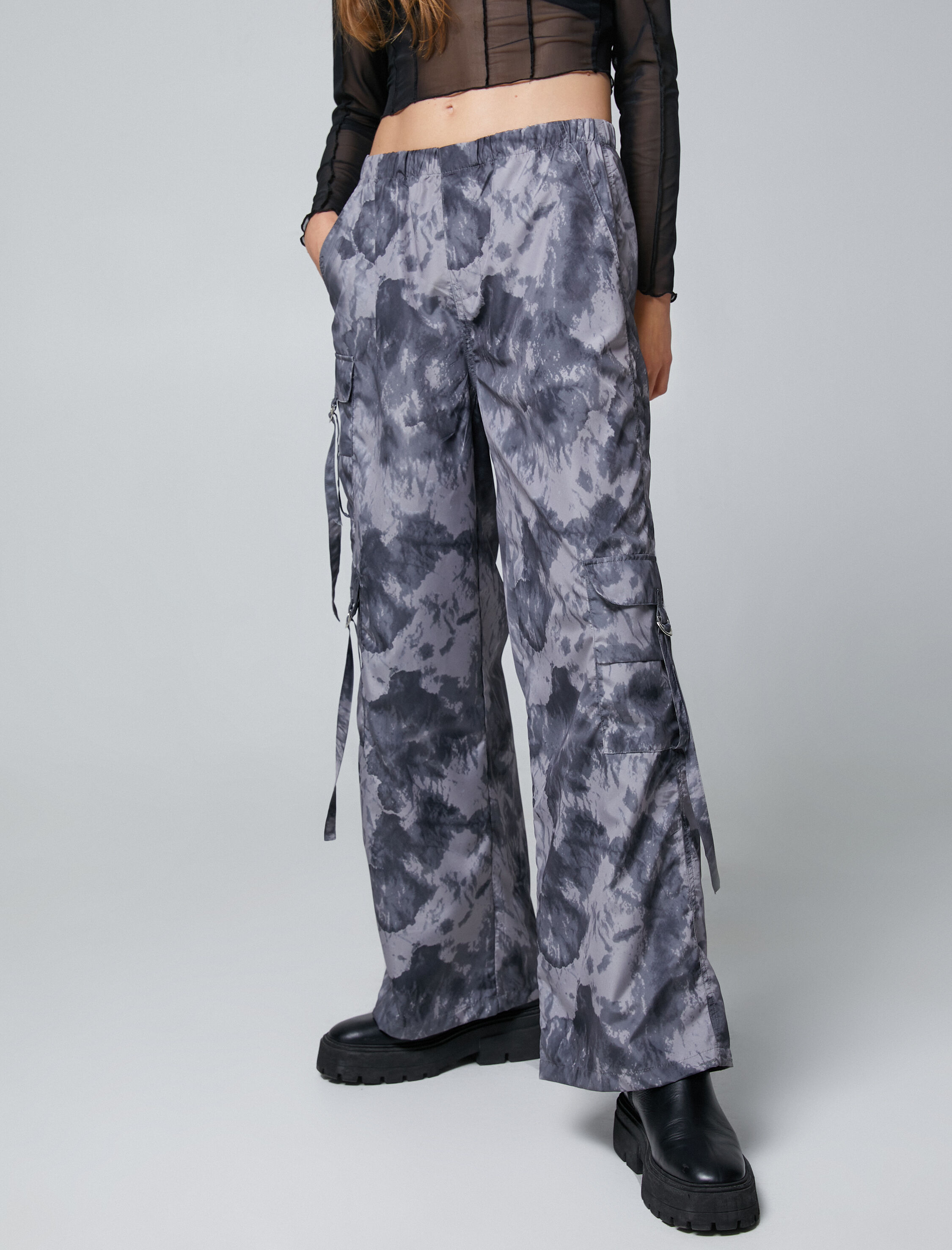   Kargo Pantolon Büyük Cepli Beli Lastikli