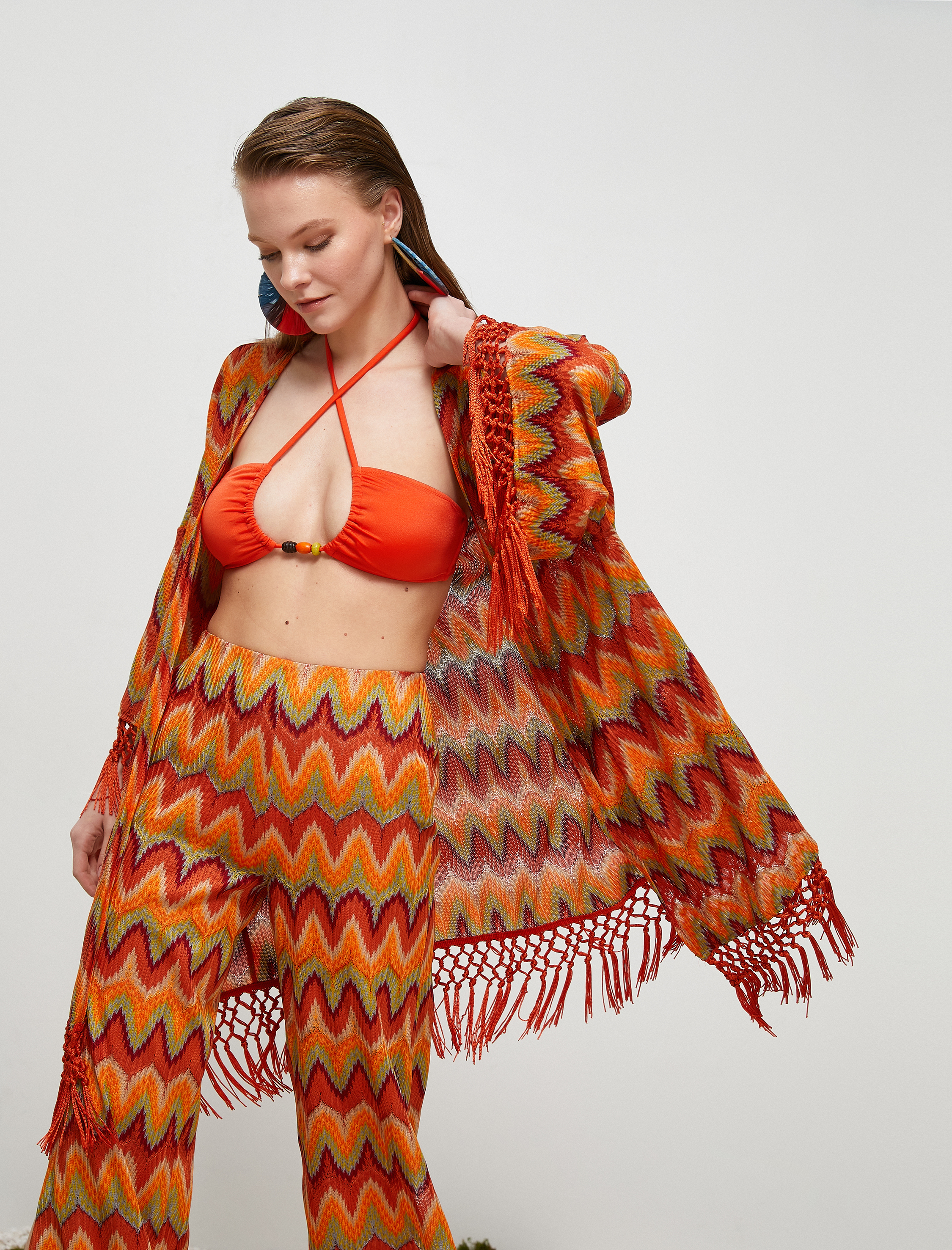   Koton X Şahika Ercümen - Oversize Kroşe Püsküllü Hırka