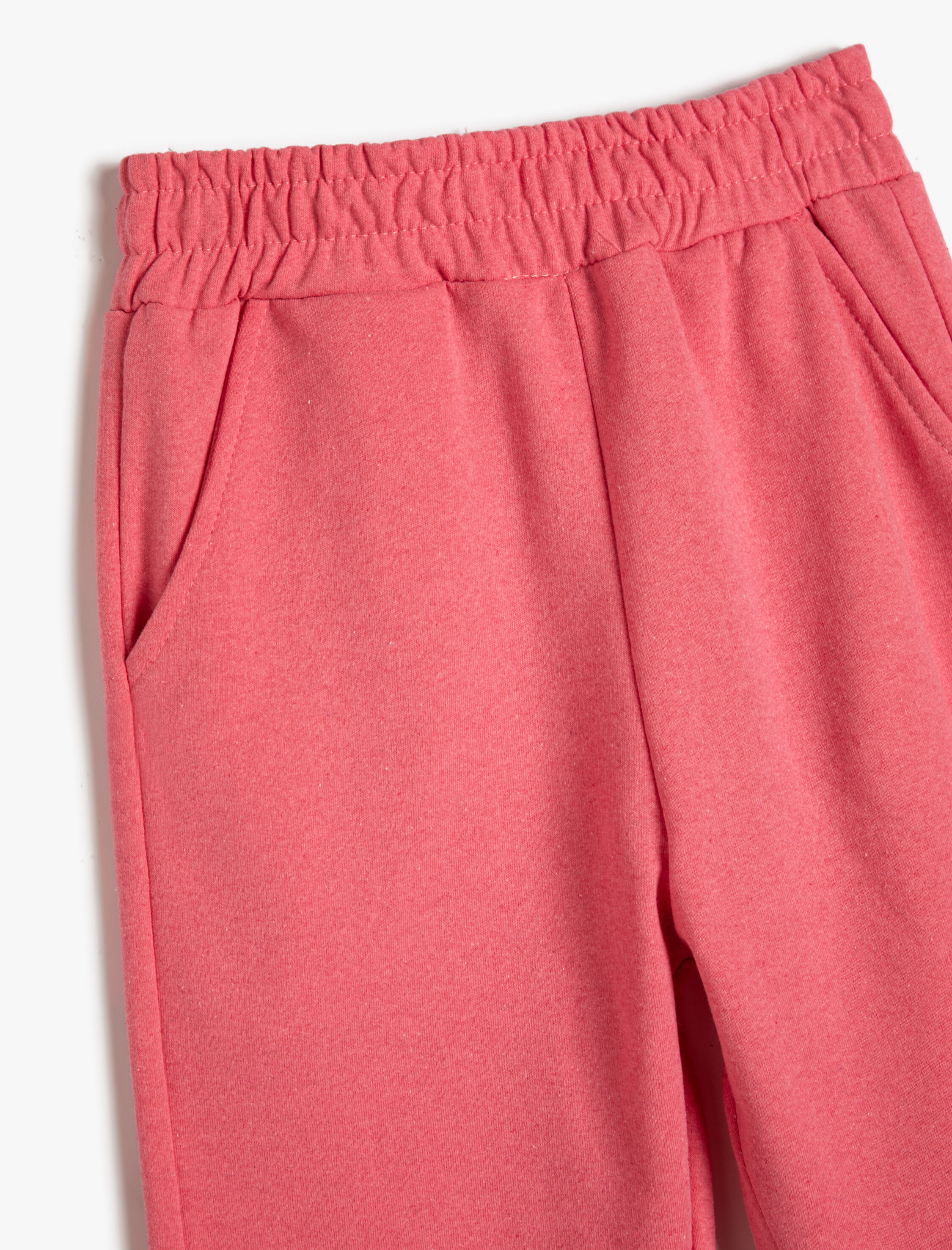  Kız Çocuk Basic Jogger Eşofman Altı Cepli Beli Lastikli Şardonlu