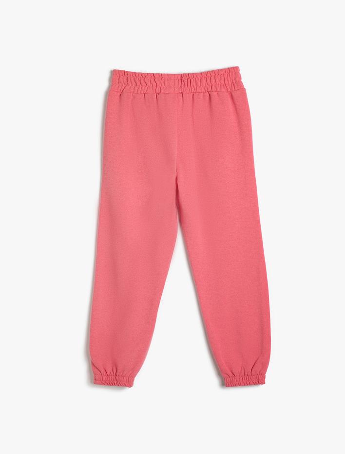 Kız Çocuk Basic Jogger Eşofman Altı Cepli Beli Lastikli Şardonlu