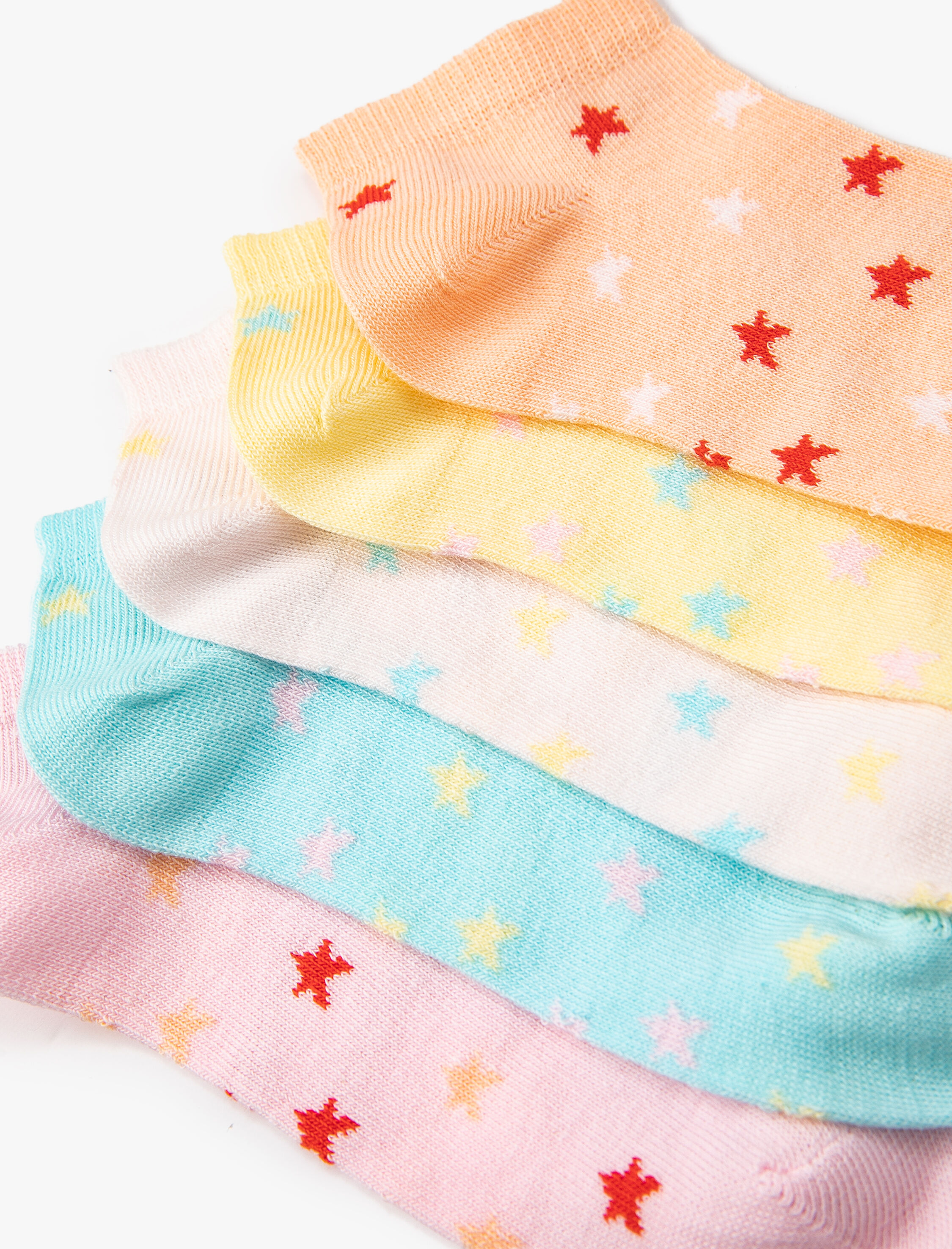  Kız Çocuk Çorap Seti 6’lı Çok Renkli Baskılı