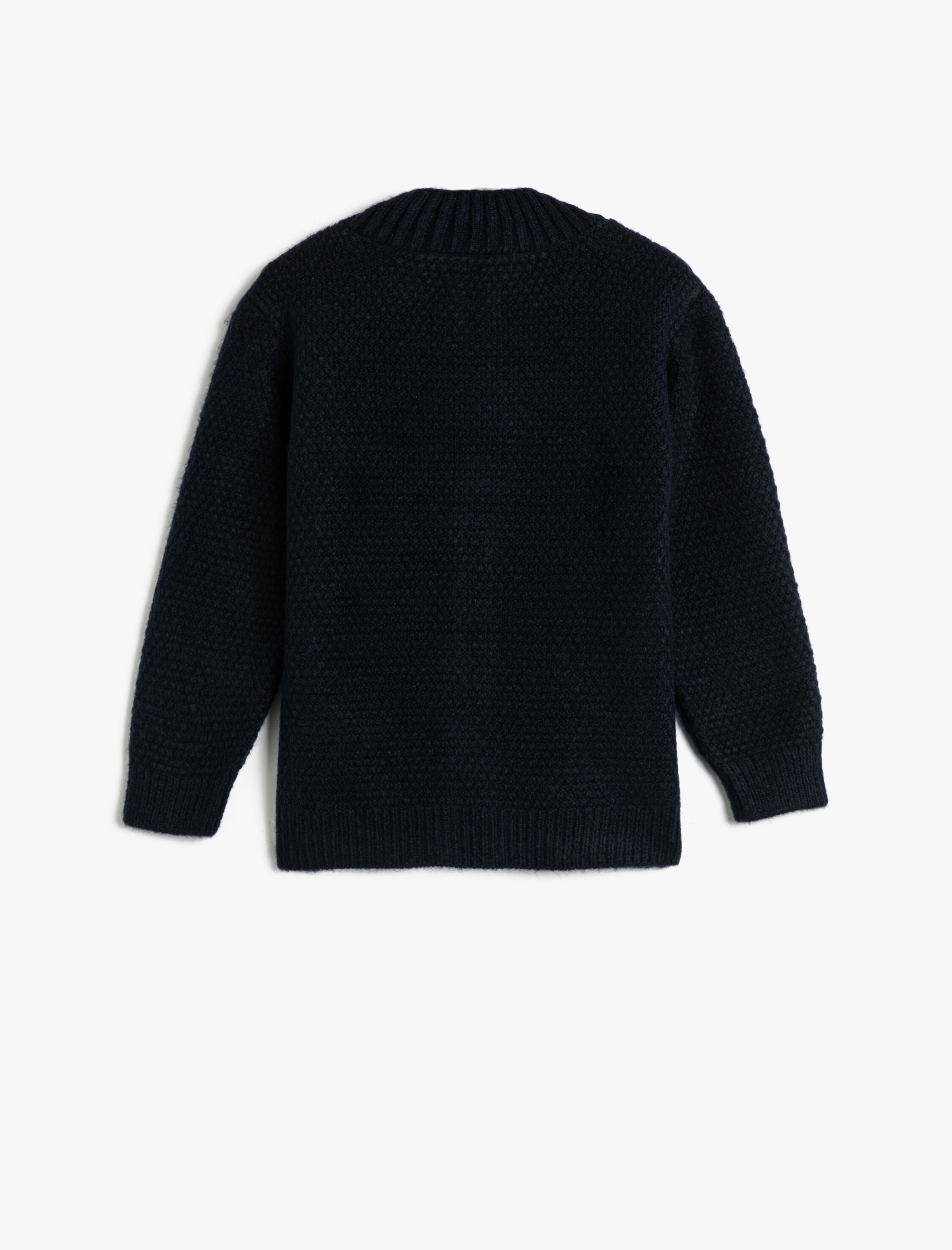  Erkek Çocuk Triko Hırka Fermuarlı Dik Yaka Uzun Kollu