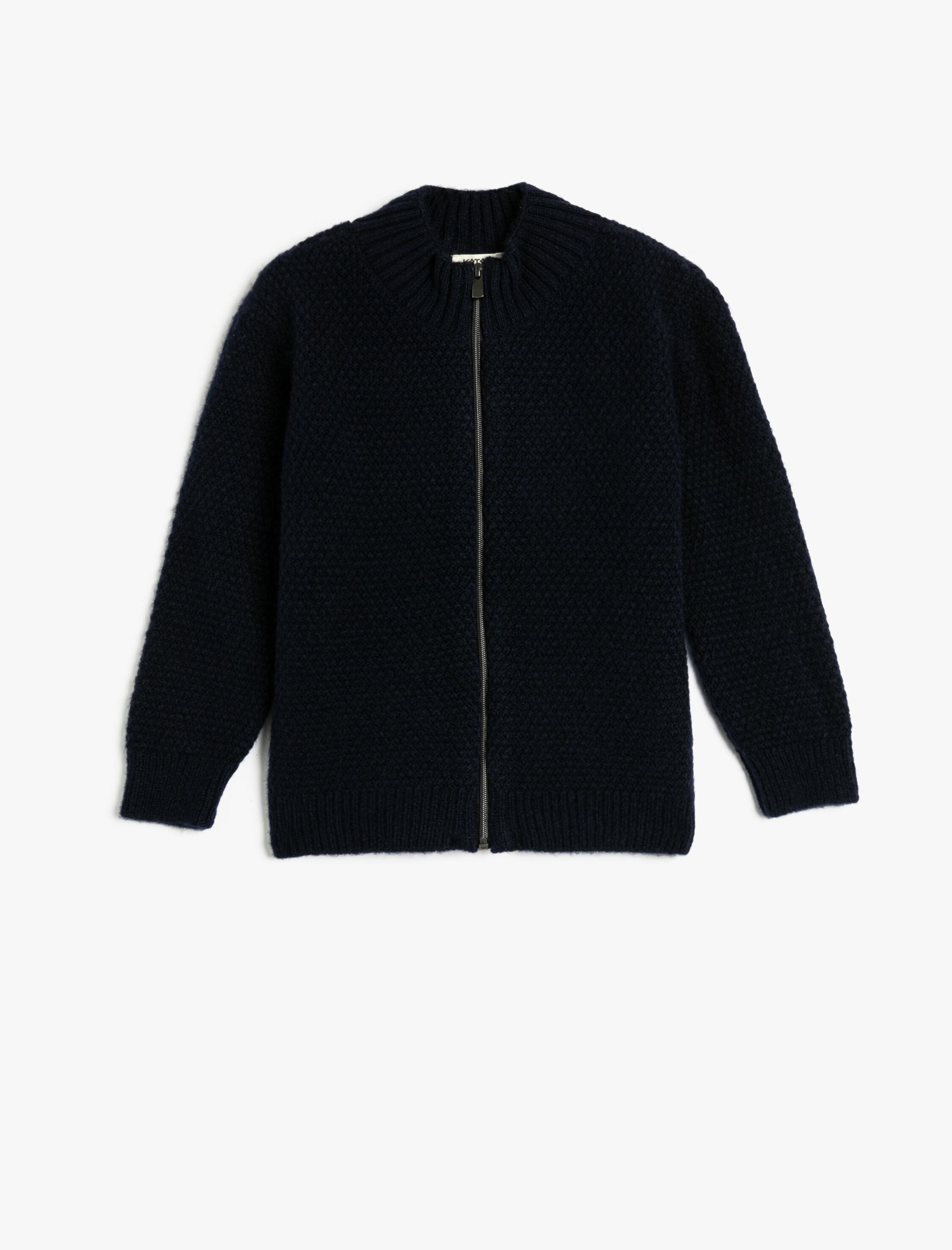  Erkek Çocuk Triko Hırka Fermuarlı Dik Yaka Uzun Kollu