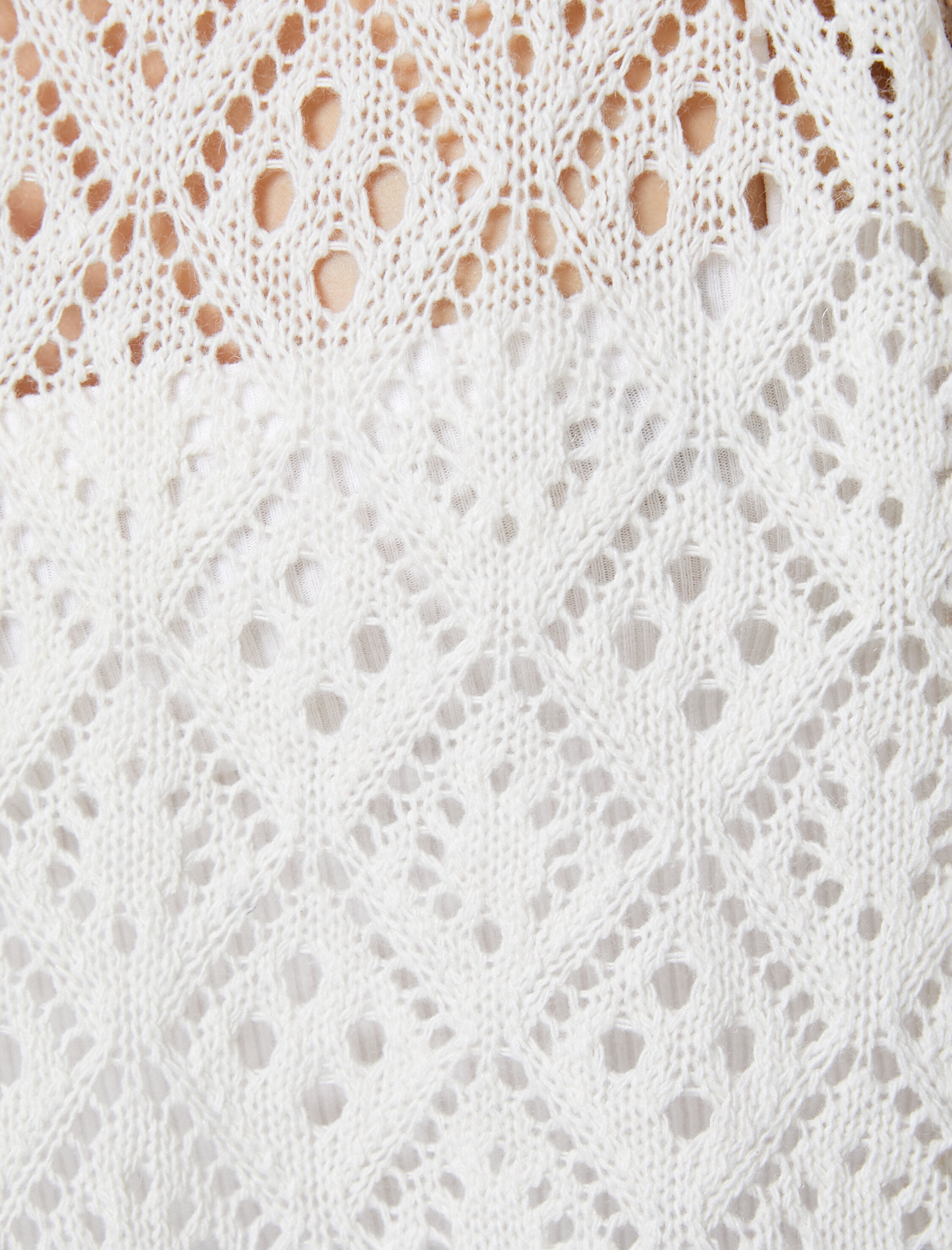   Crop Triko Tişört Uzun Kollu Ajurlu Bisiklet Yaka