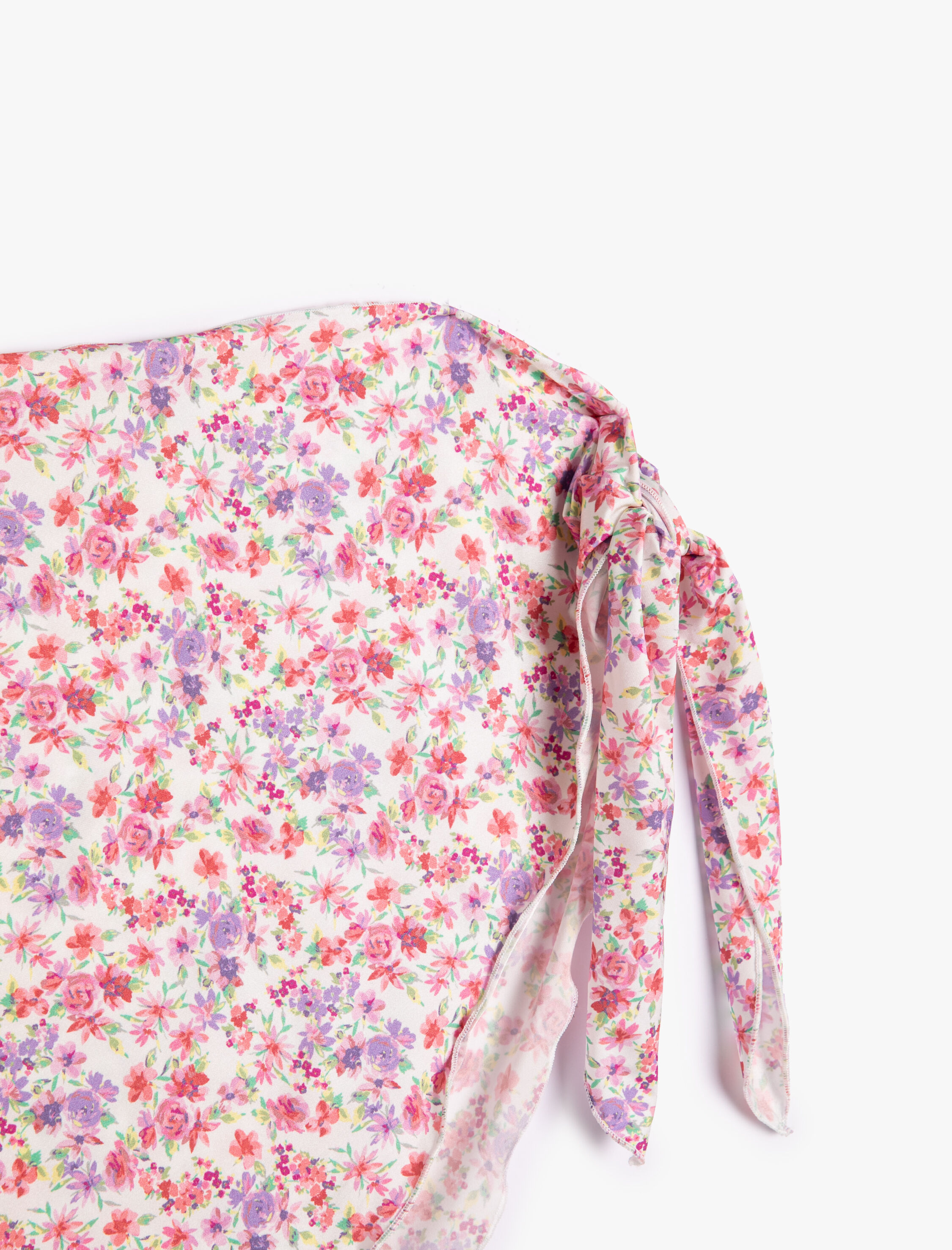   Pareo Çiçekli Yandan Bağlamalı Drapeli