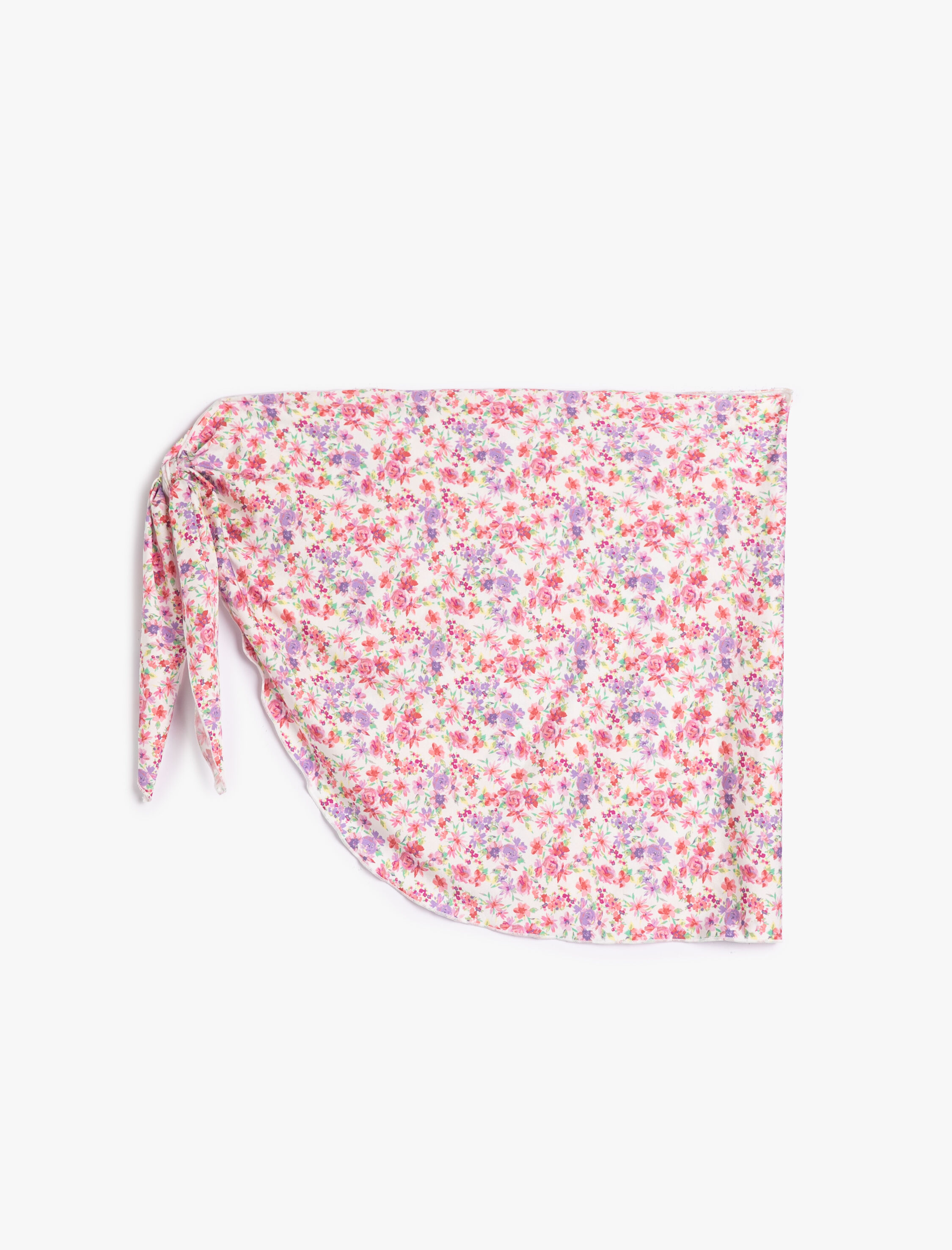   Pareo Çiçekli Yandan Bağlamalı Drapeli