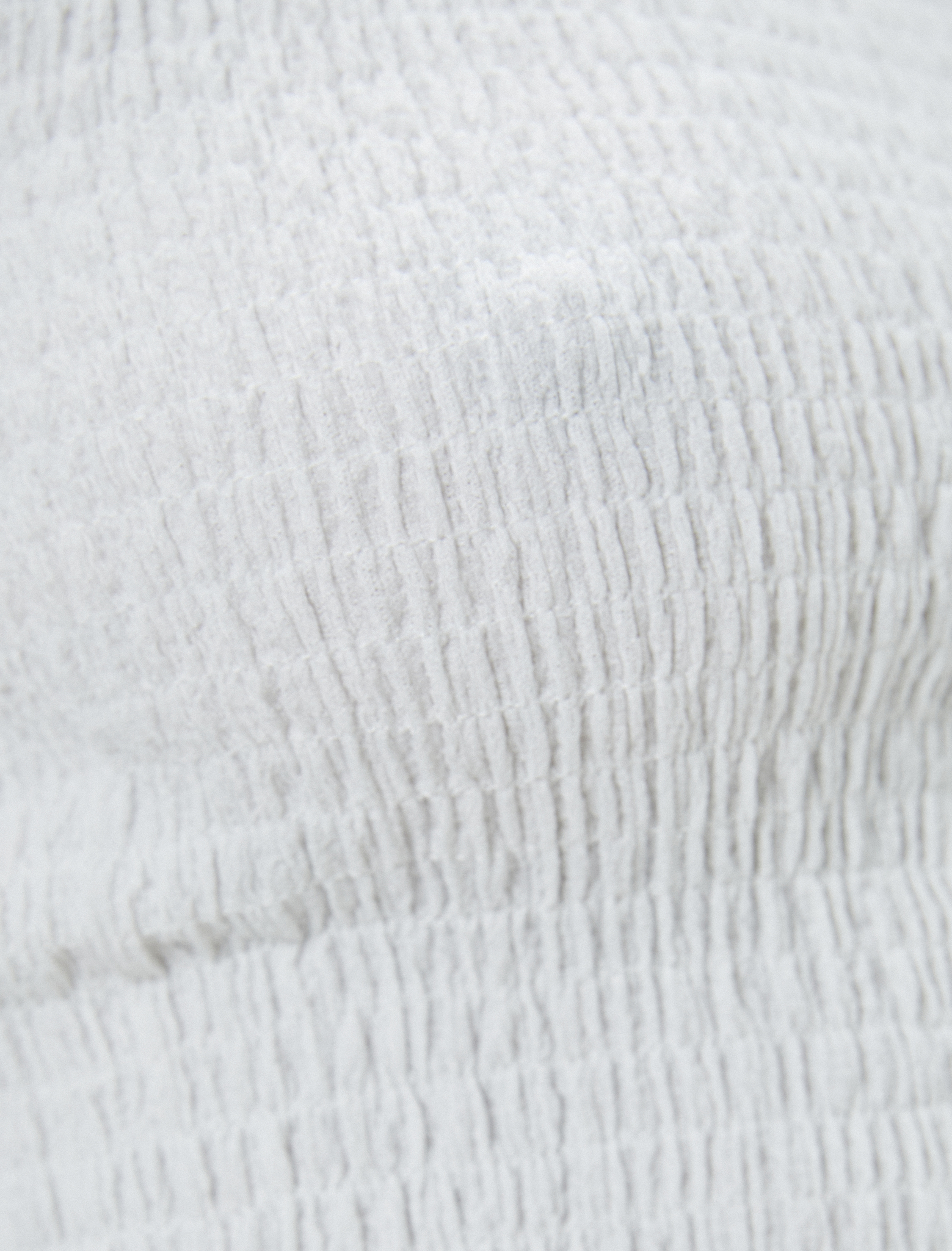   Crop Tişört Gipeli Balon Kollu Kare Yaka Bürümcük