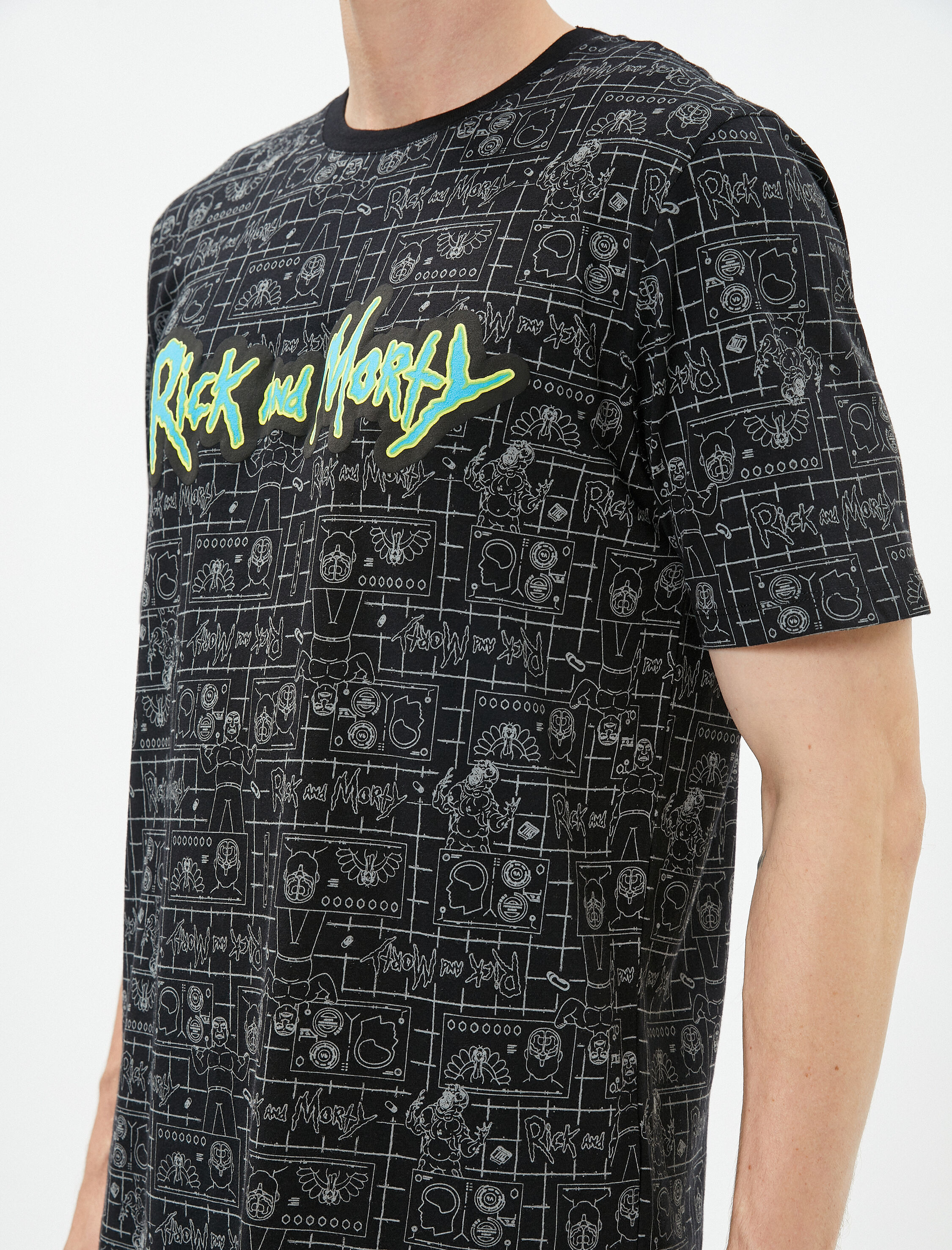   Rick and Morty Tişört Lisanslı Baskılı Pamuklu