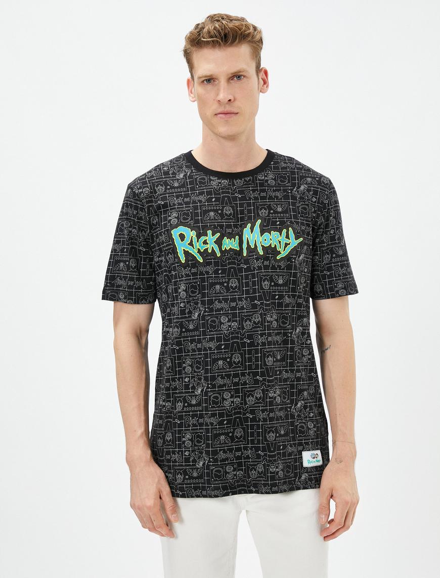   Rick and Morty Tişört Lisanslı Baskılı Pamuklu