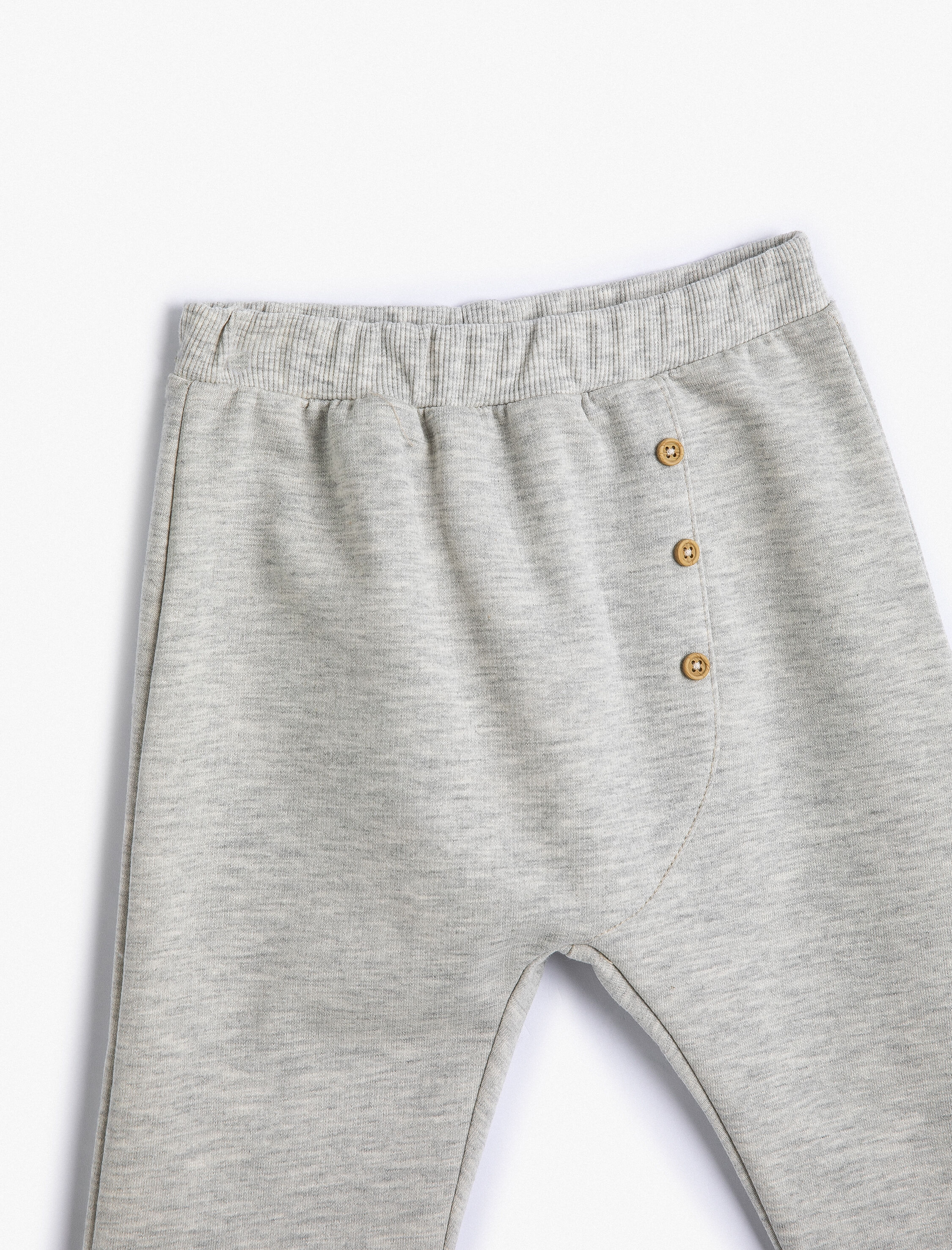  Erkek Bebek Jogger Eşofman Altı Düğme Detaylı Beli Lastikli Pamuklu