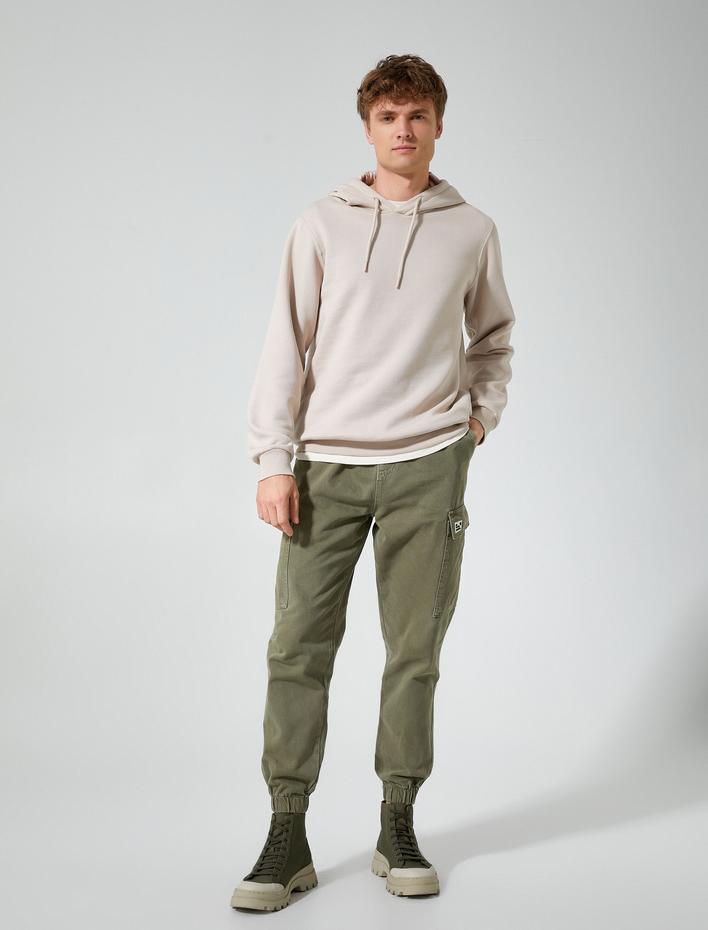  Boru Paça Pantolon Gabardin Beş Cepli Düğmeli Pamuklu