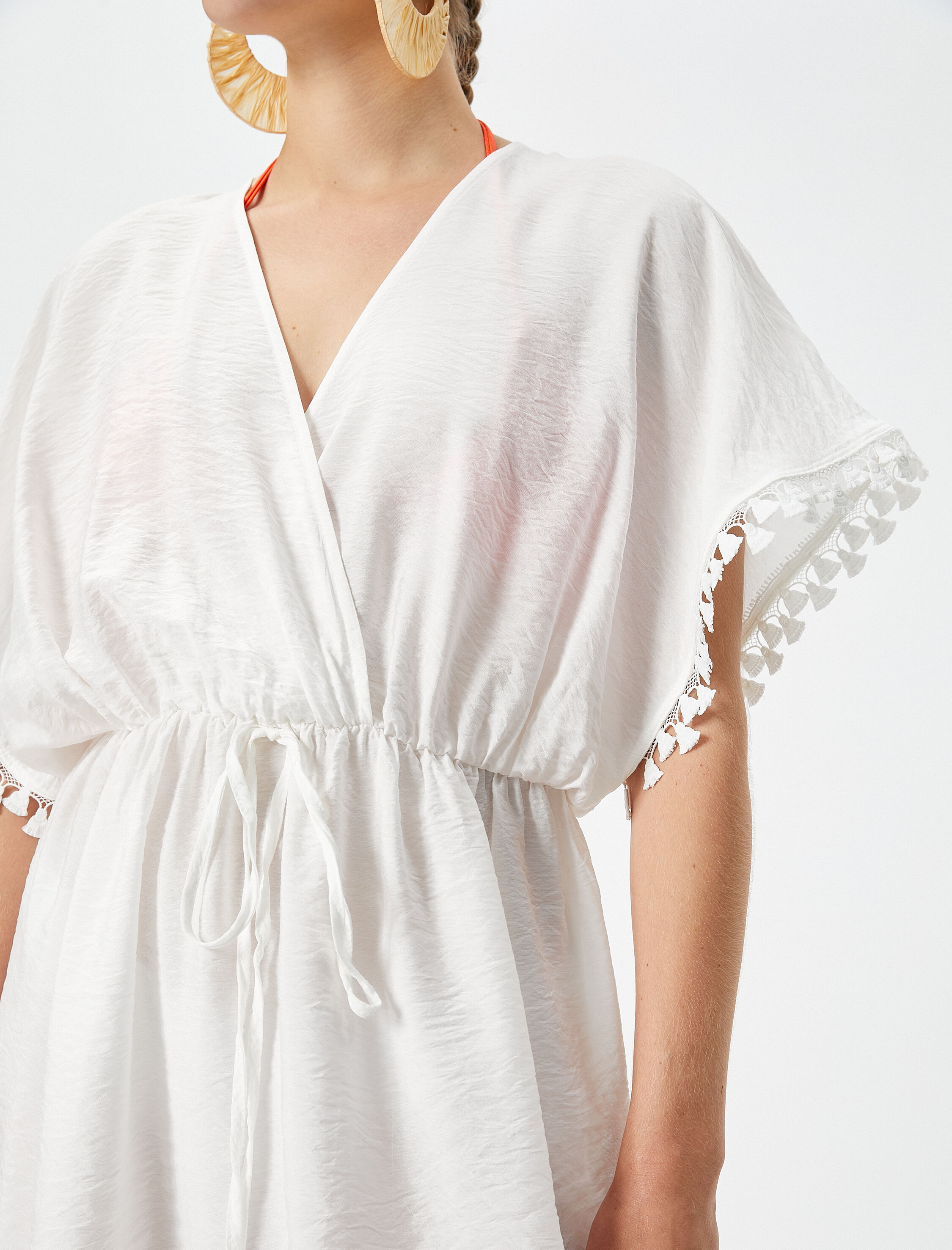   Koton X Şahika Ercümen - Beli Bağlama Detaylı Mini Viskon Elbise