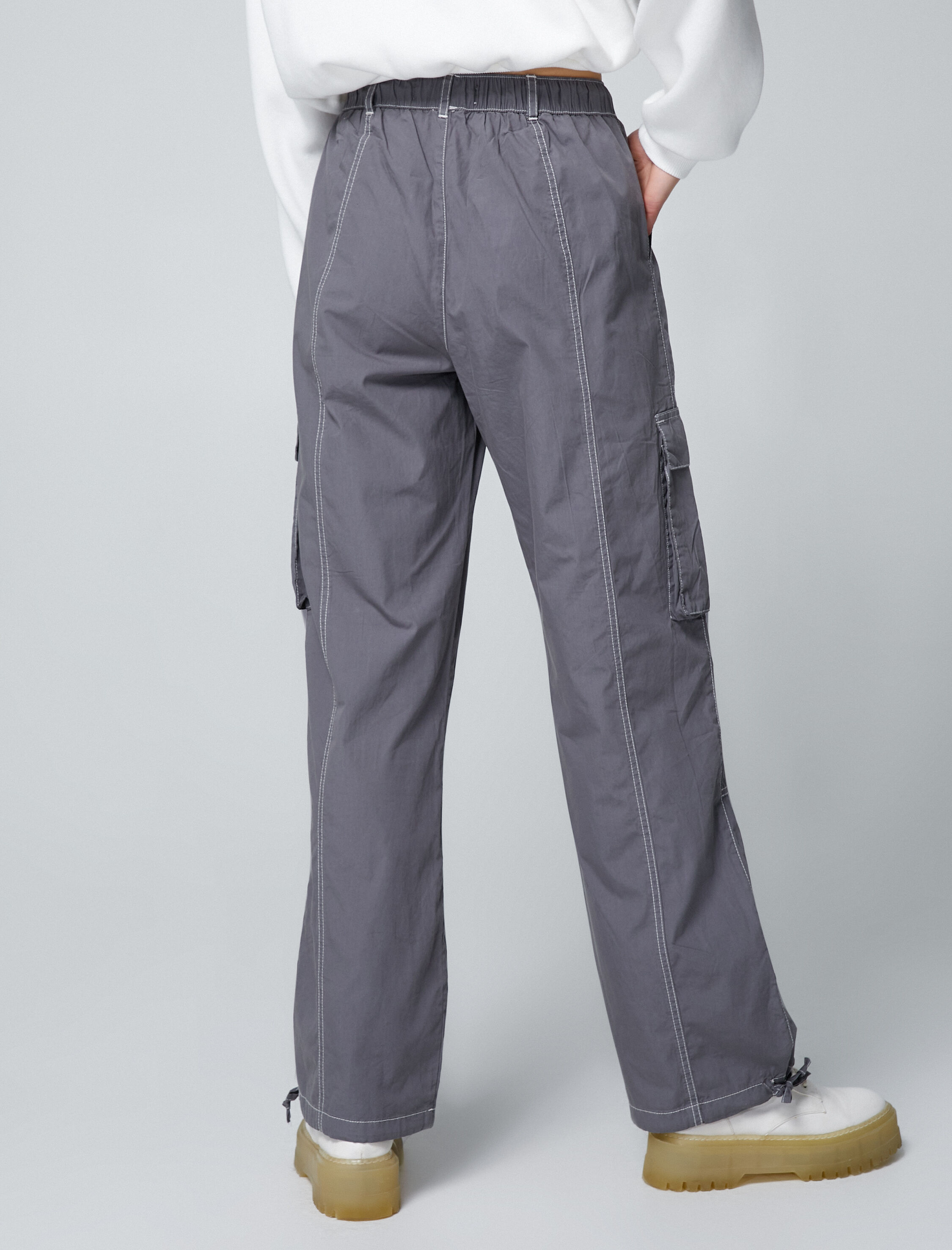   Kargo Paraşüt Pantolon Cep Detaylı Beli Bağcıklı