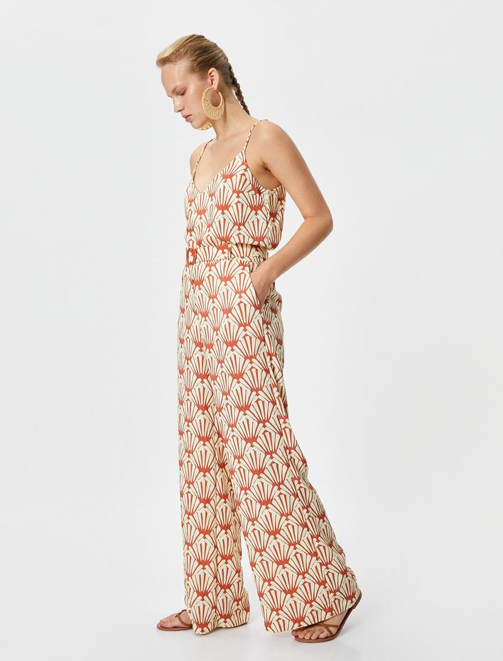  Koton X Şahika Ercümen - Kemerli Bol Paça Pantolon