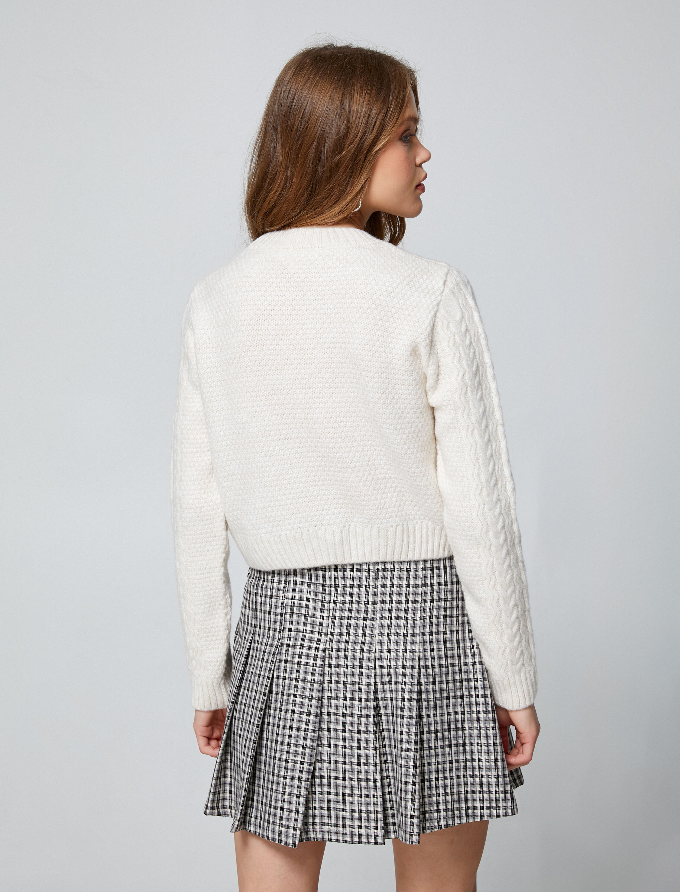   Örgü Dokulu Triko Kazak Akrilik