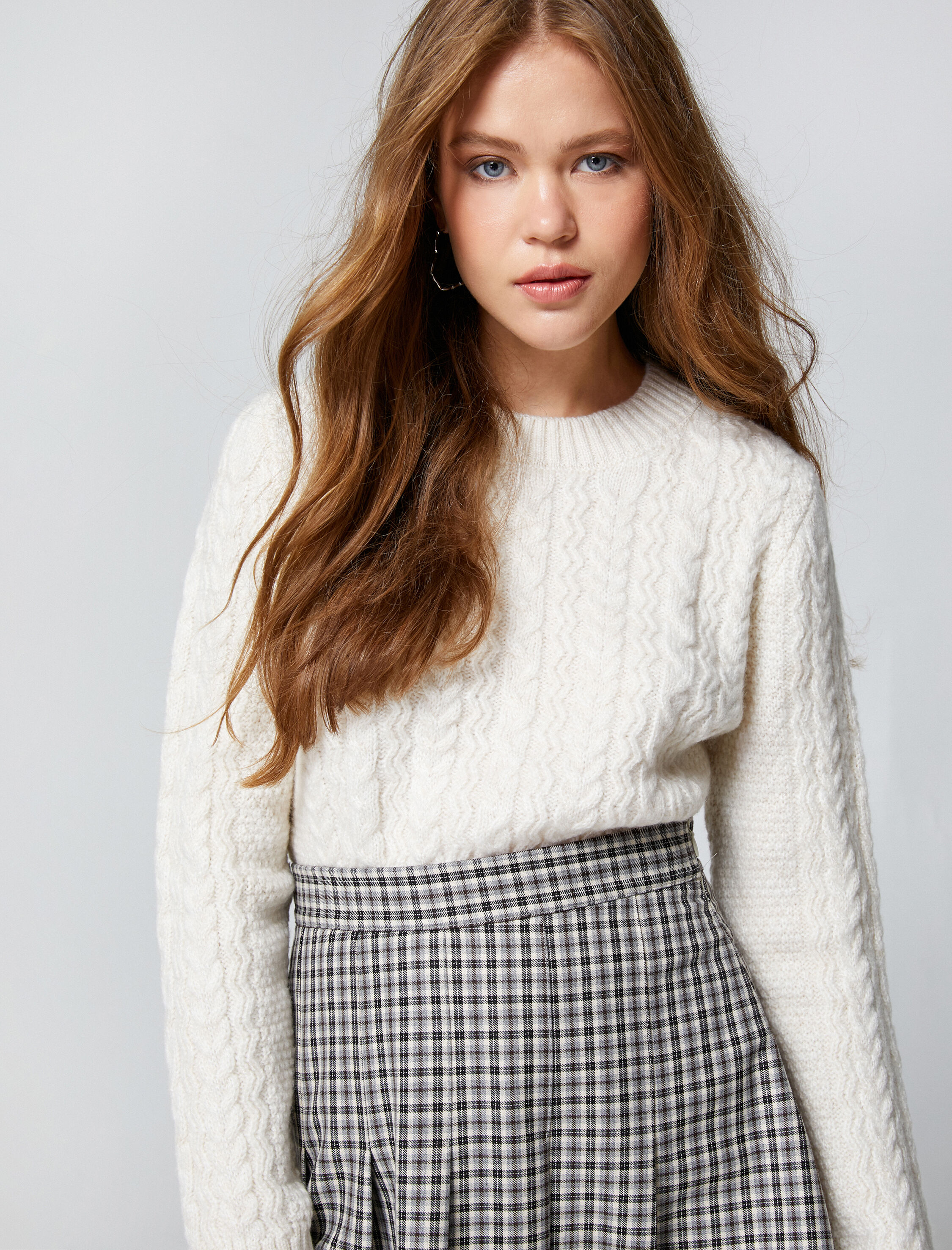   Örgü Dokulu Triko Kazak Akrilik