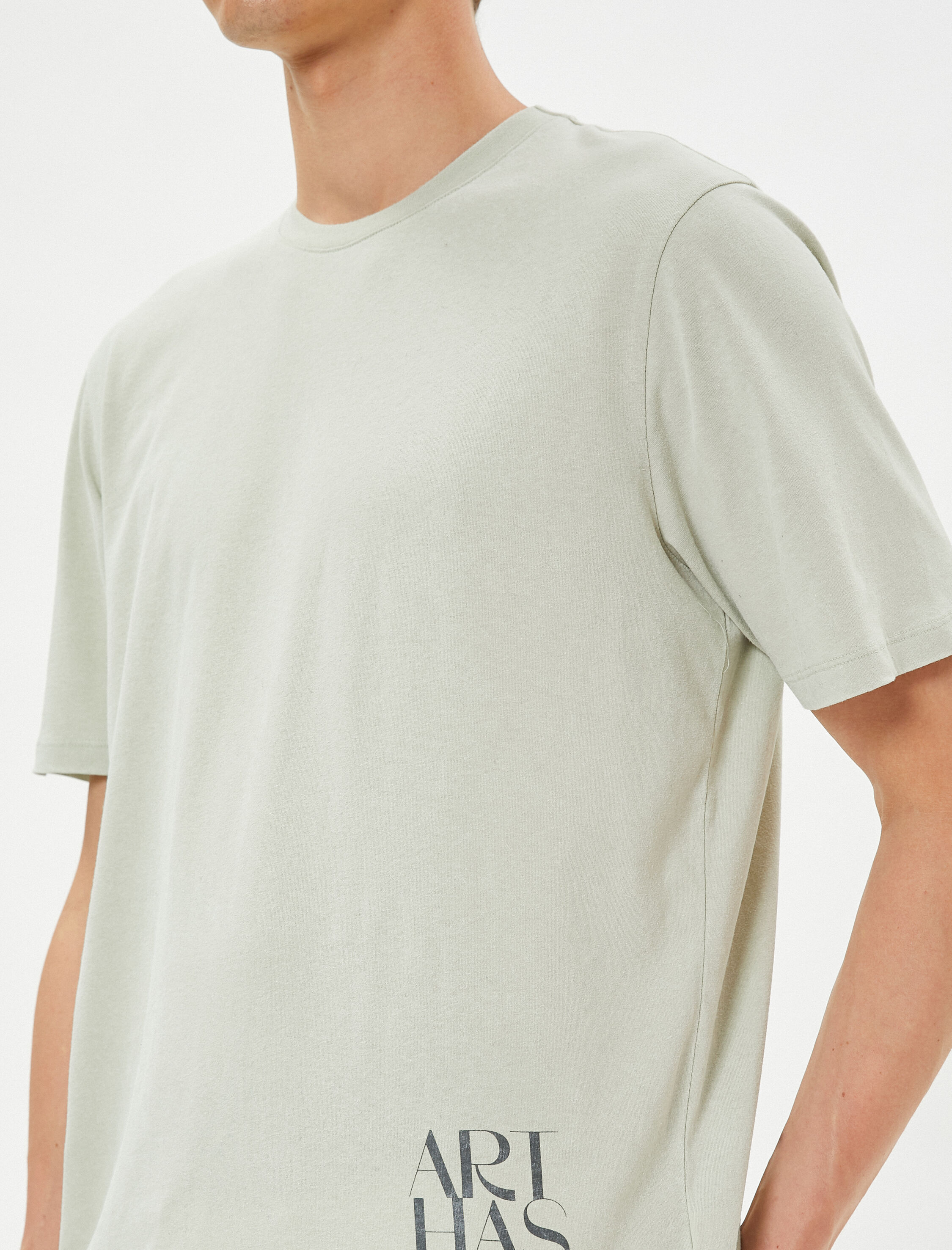   Slogan Baskılı Tişört Bisiklet Yaka Kısa Kollu Pamuklu