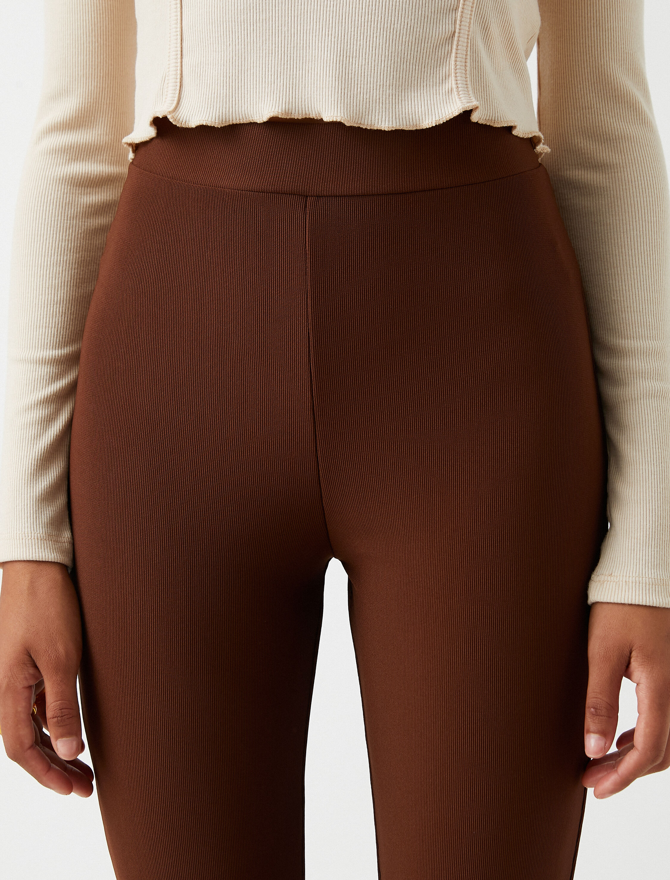 İspanyol Paça Pantolon Yüksek Bel