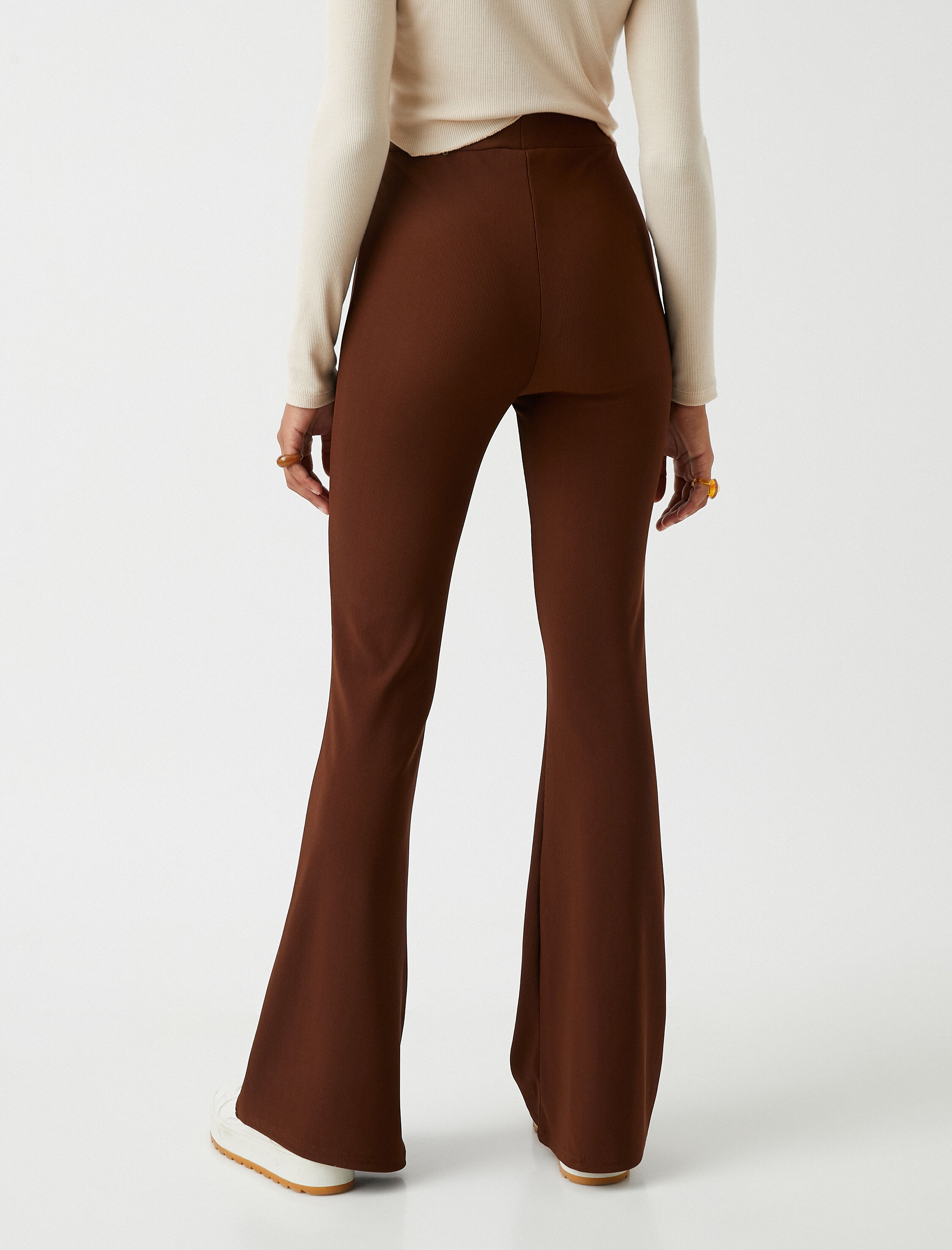 İspanyol Paça Pantolon Yüksek Bel