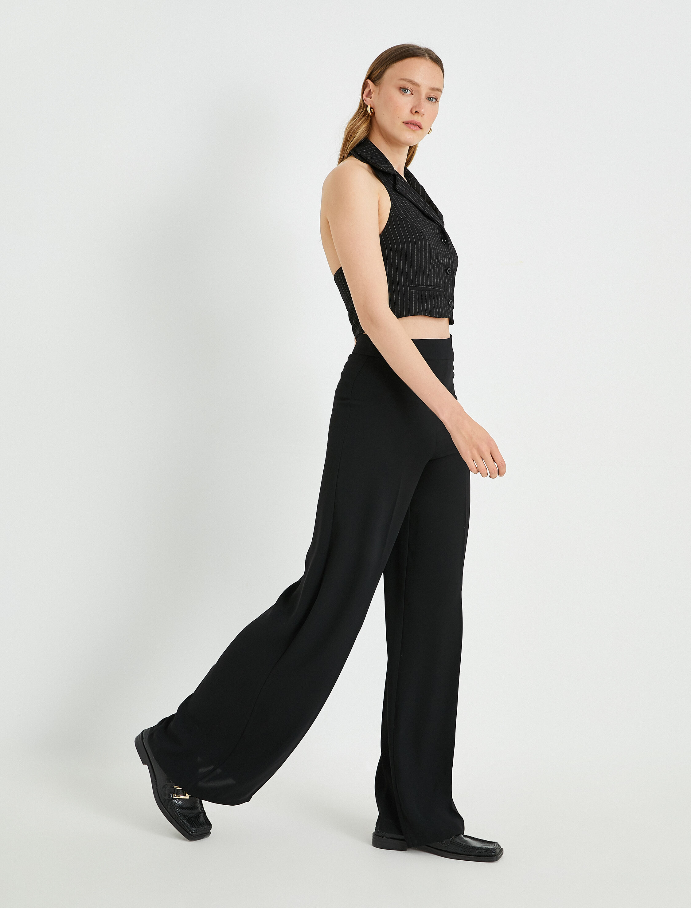   Geniş Paça Pantolon Yüksek Bel