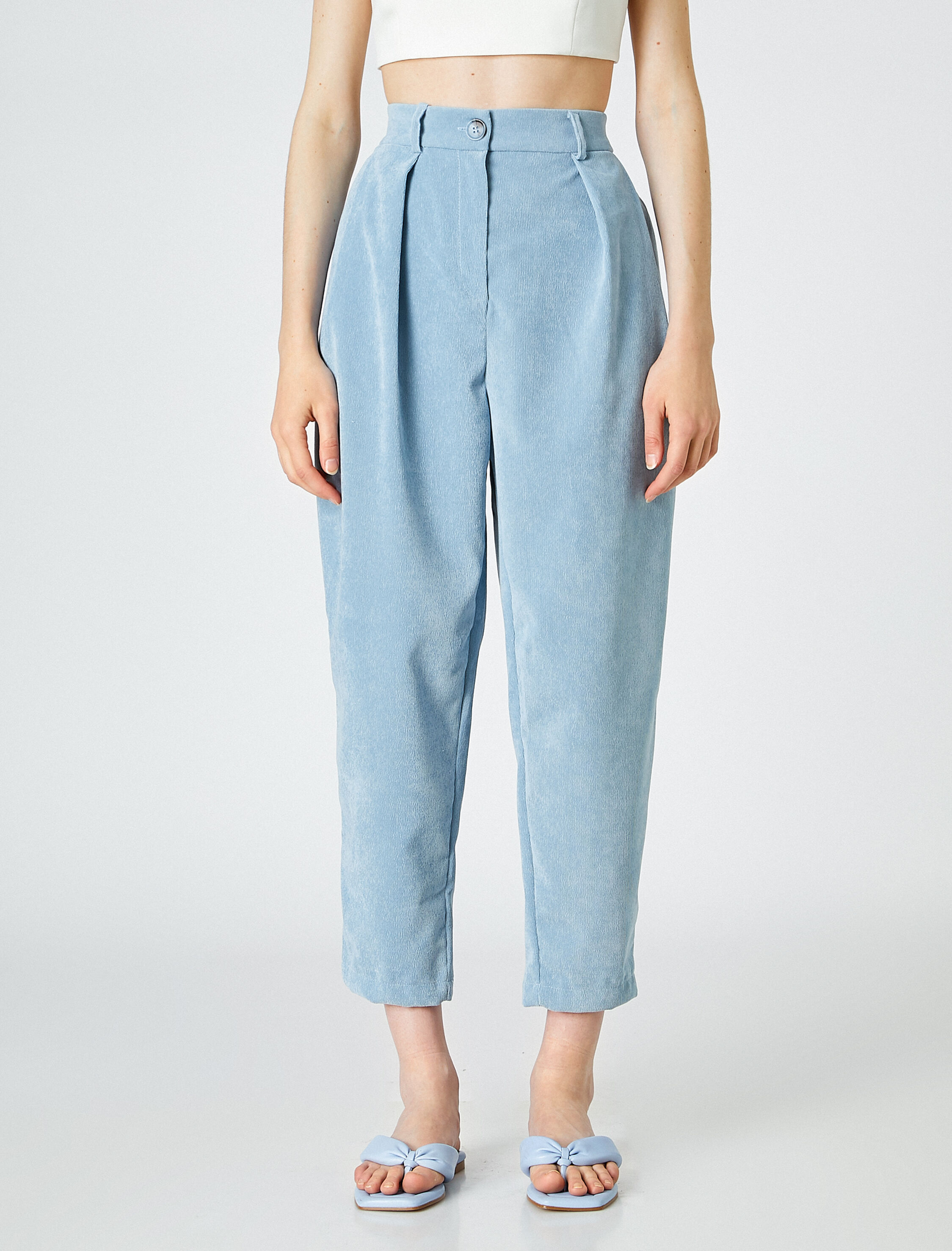   Kadife Pantolon Pileli