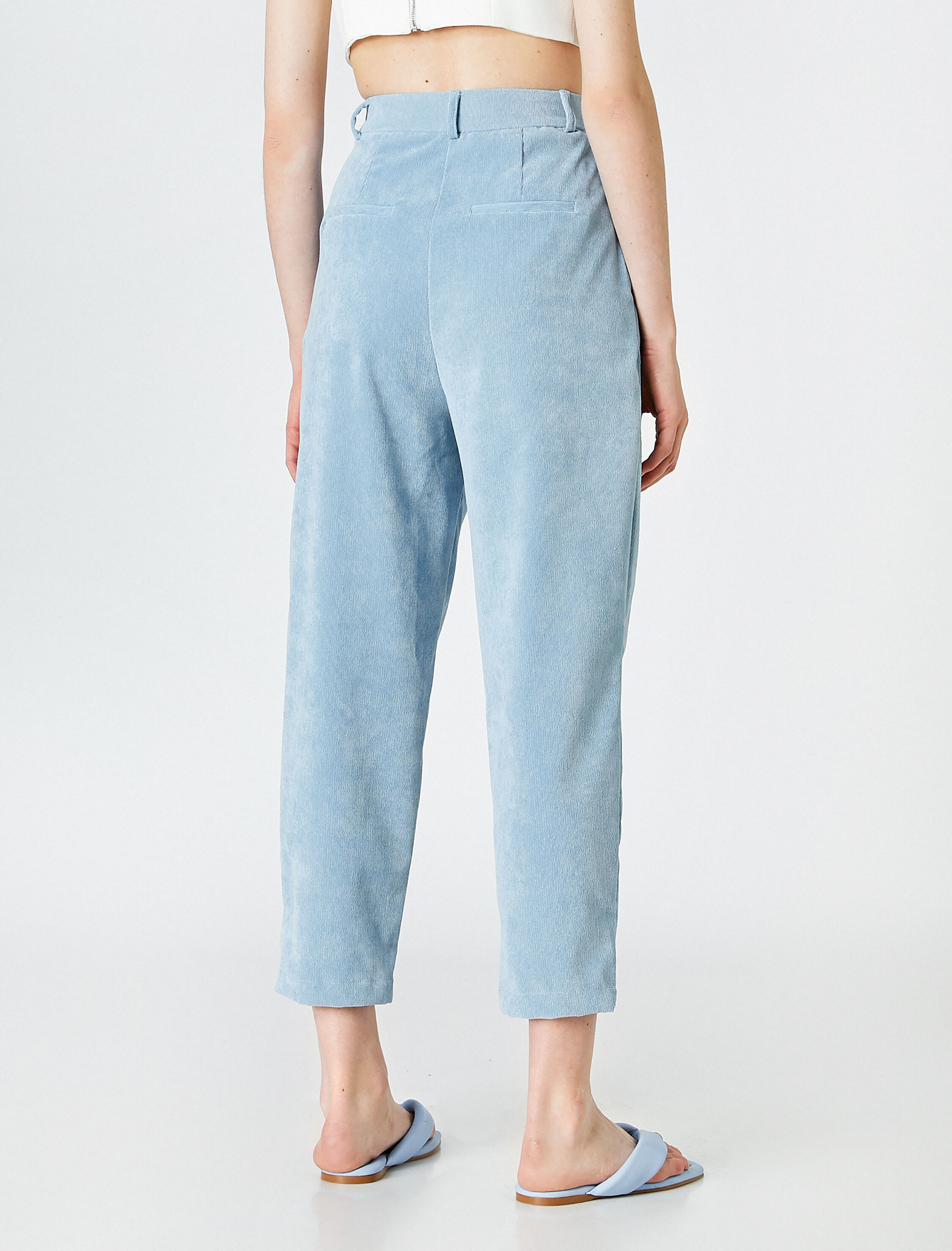   Kadife Pantolon Pileli