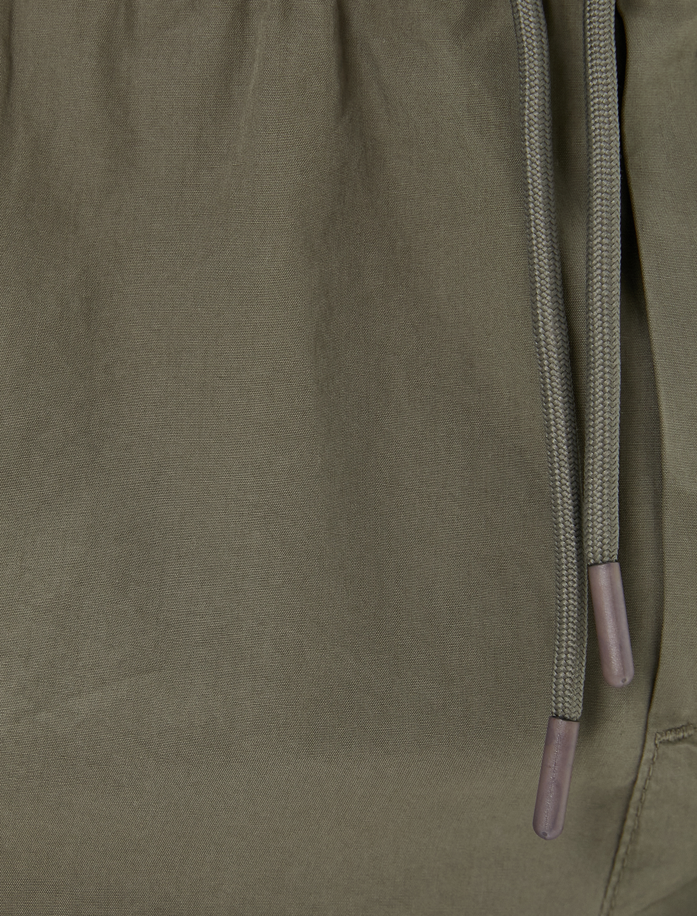   Bermuda Şort Beli Bağcıklı Cep Detaylı Pamuklu