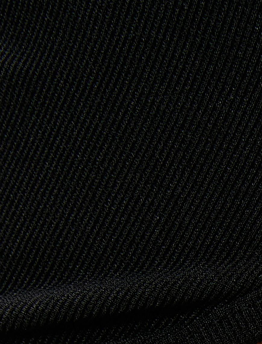   Basic Crop Atlet Yuvarlak Yaka Ribanalı