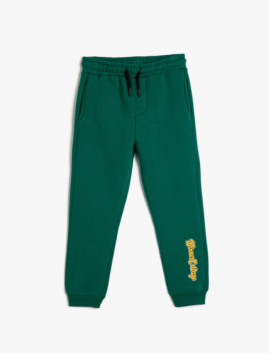  Erkek Çocuk Basic Jogger Eşofman Altı Beli Bağlamalı Cepli