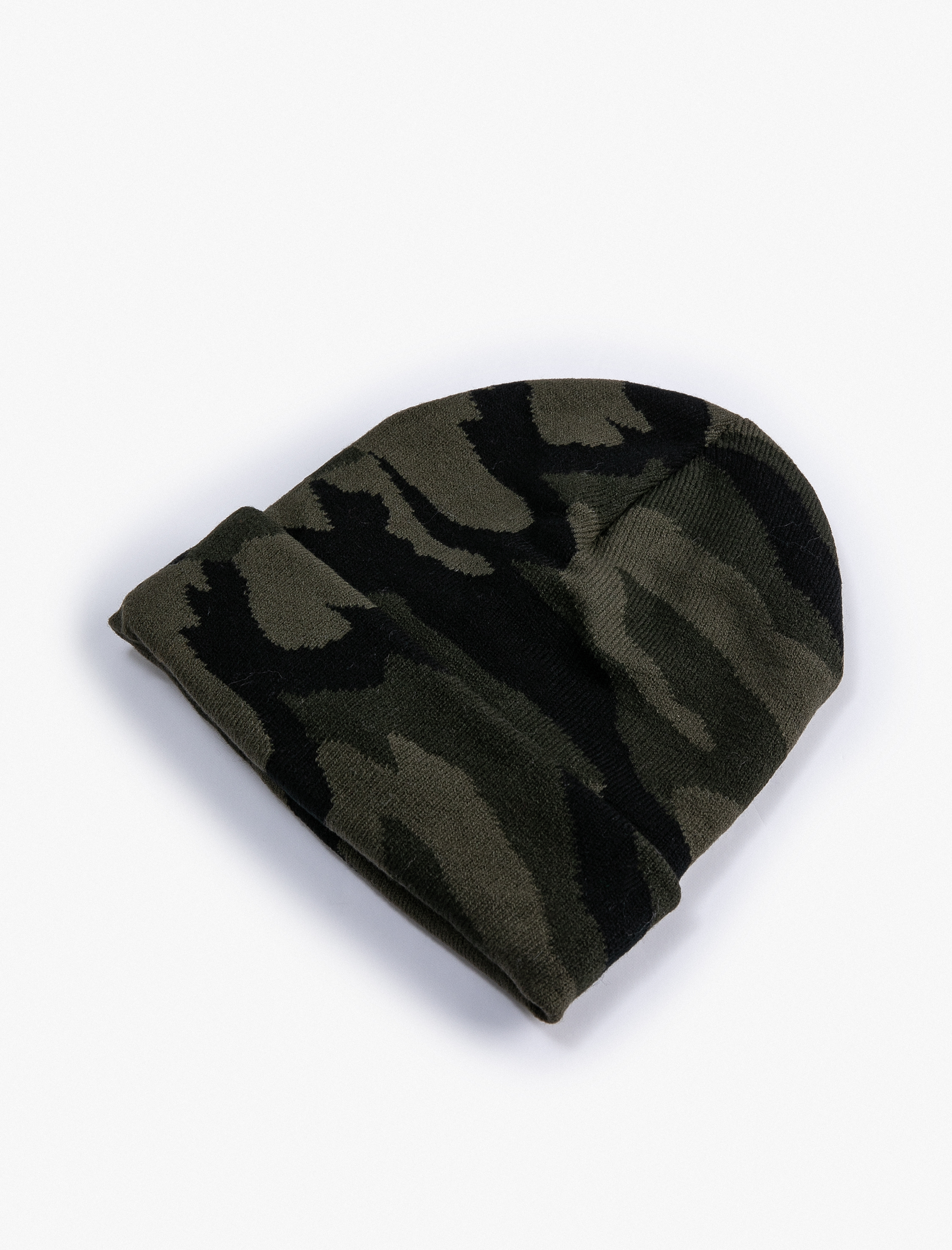  Erkek Kamuflaj Bere Örgü Katlama Detaylı Çok Renkli